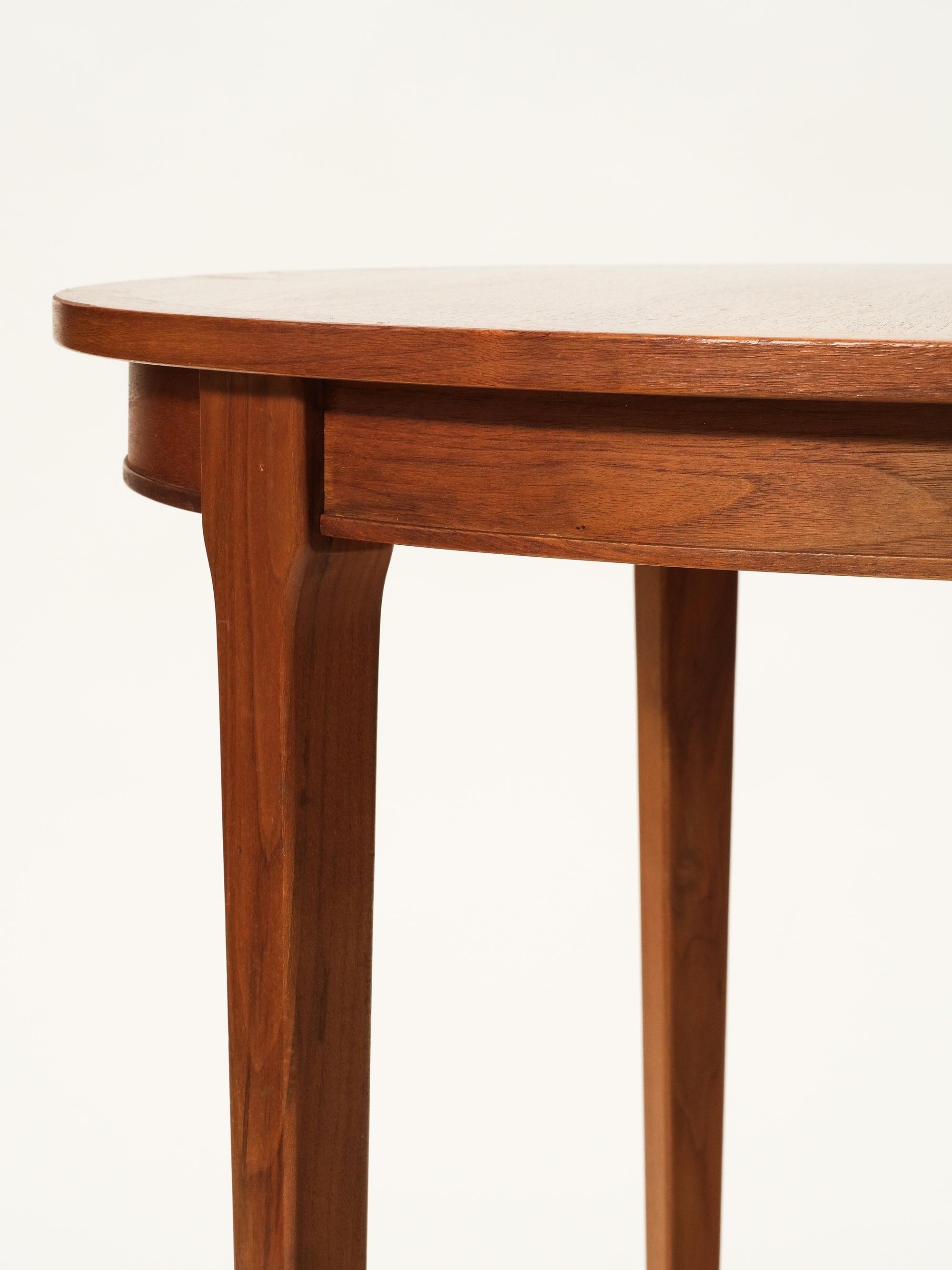 Scandinavian Oval Teak Extendable Dining Table, 1960s