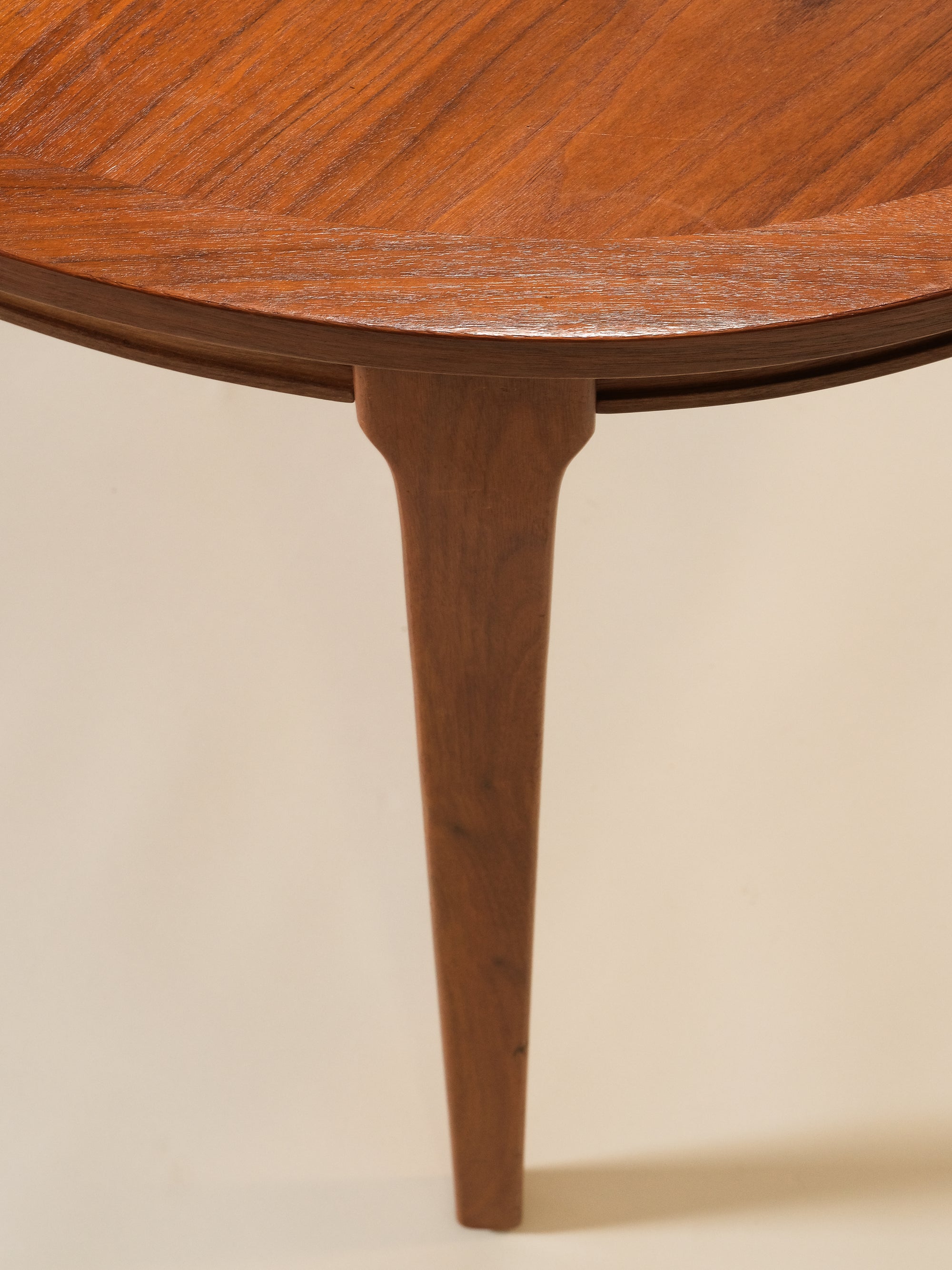Scandinavian Oval Teak Extendable Dining Table, 1960s