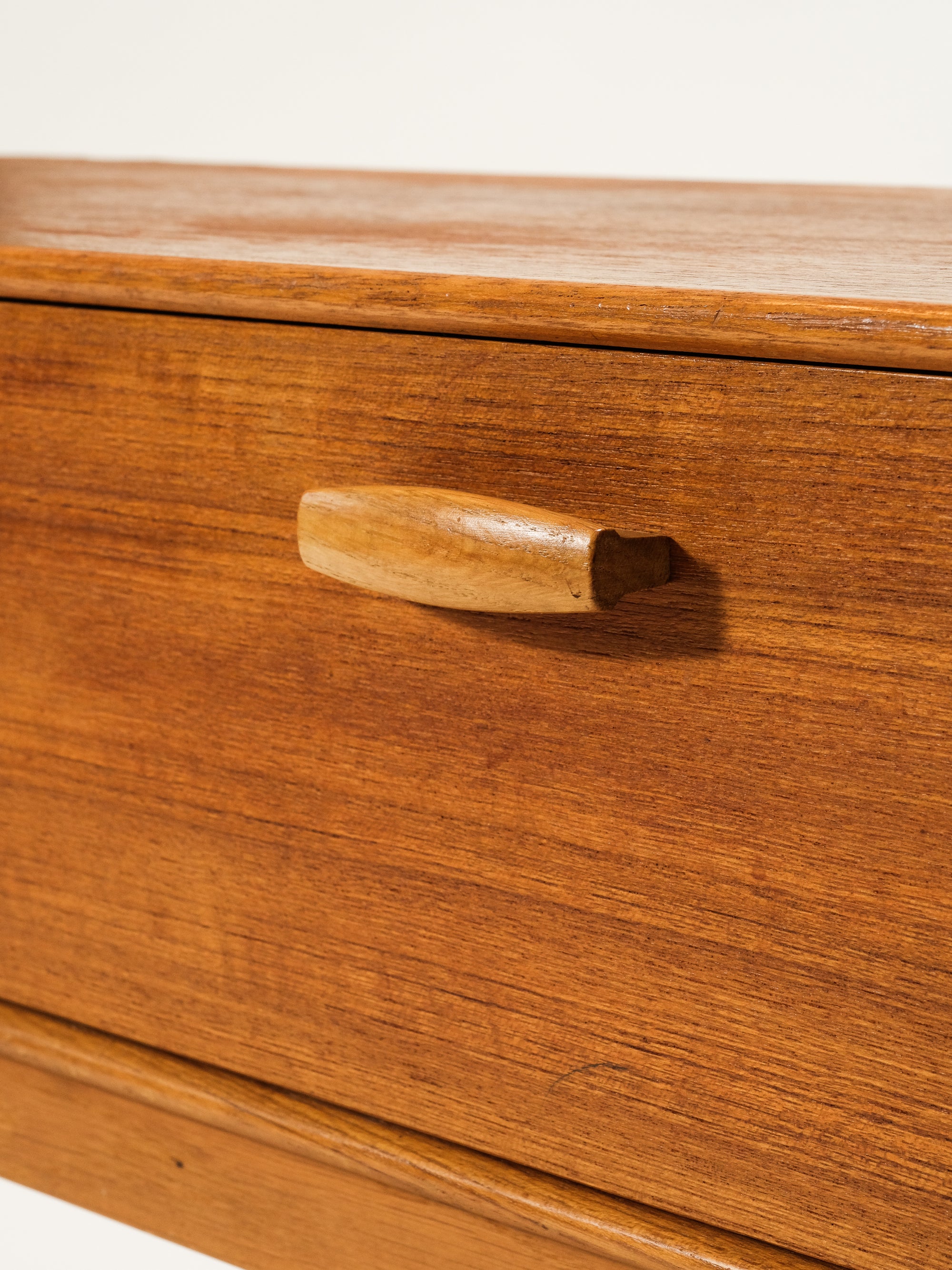 Scandinavian Oak Side Table / Drawer, 1960s