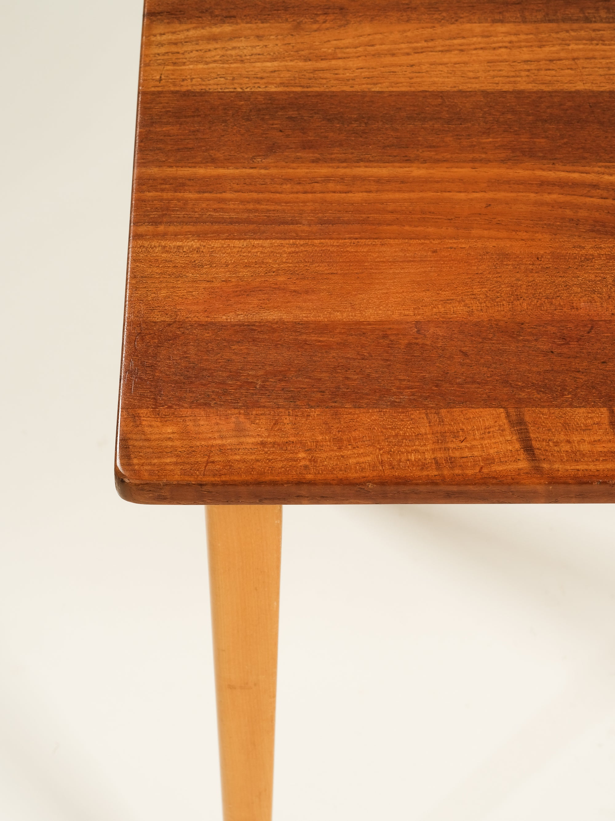 Teak &amp; Beech Extendable Dining Table, Sweden, 1960s