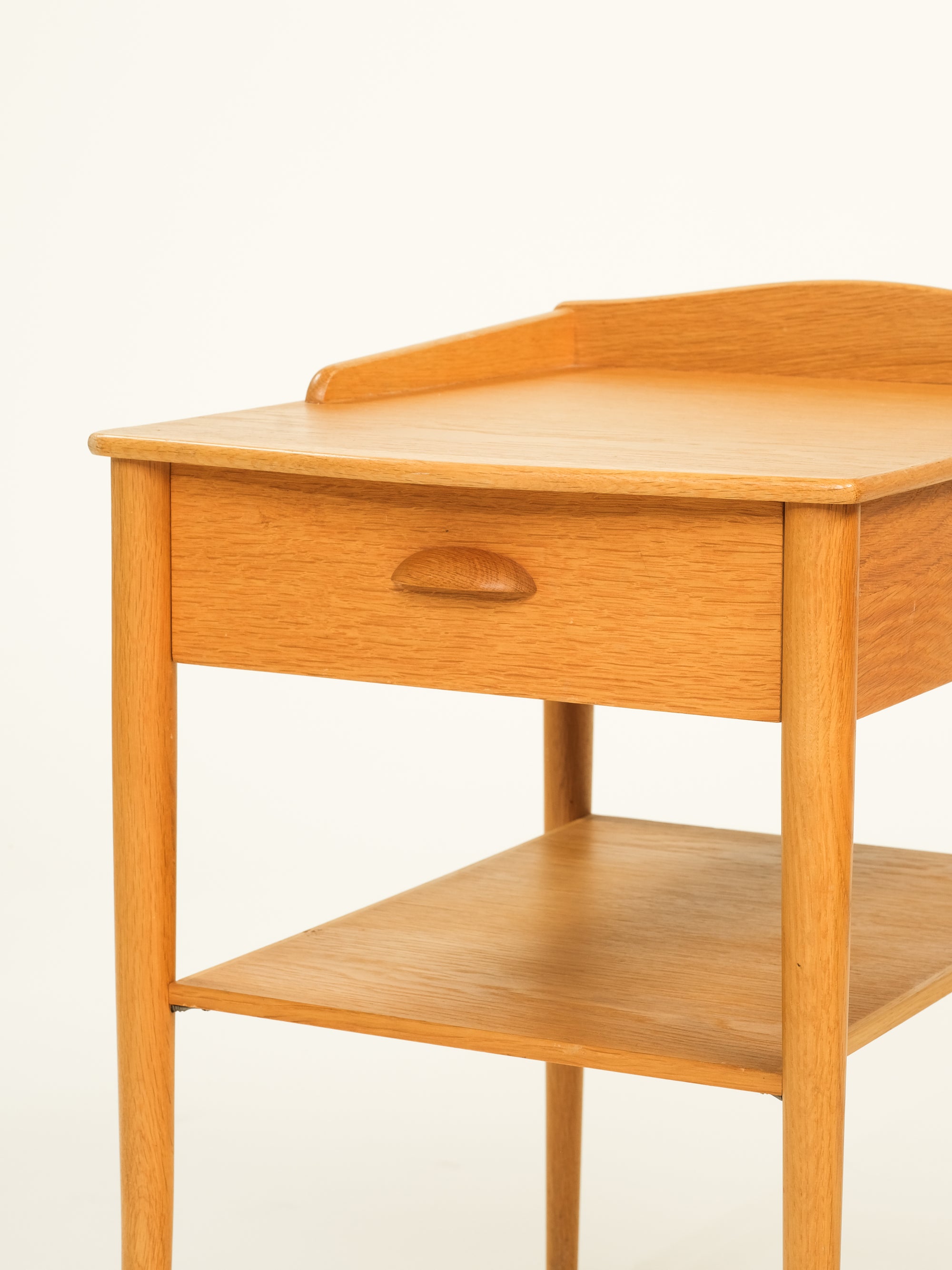 Pair of Oak Bedside Tables by Ab Erik Andersson for Rottne, Sweden, 1960s