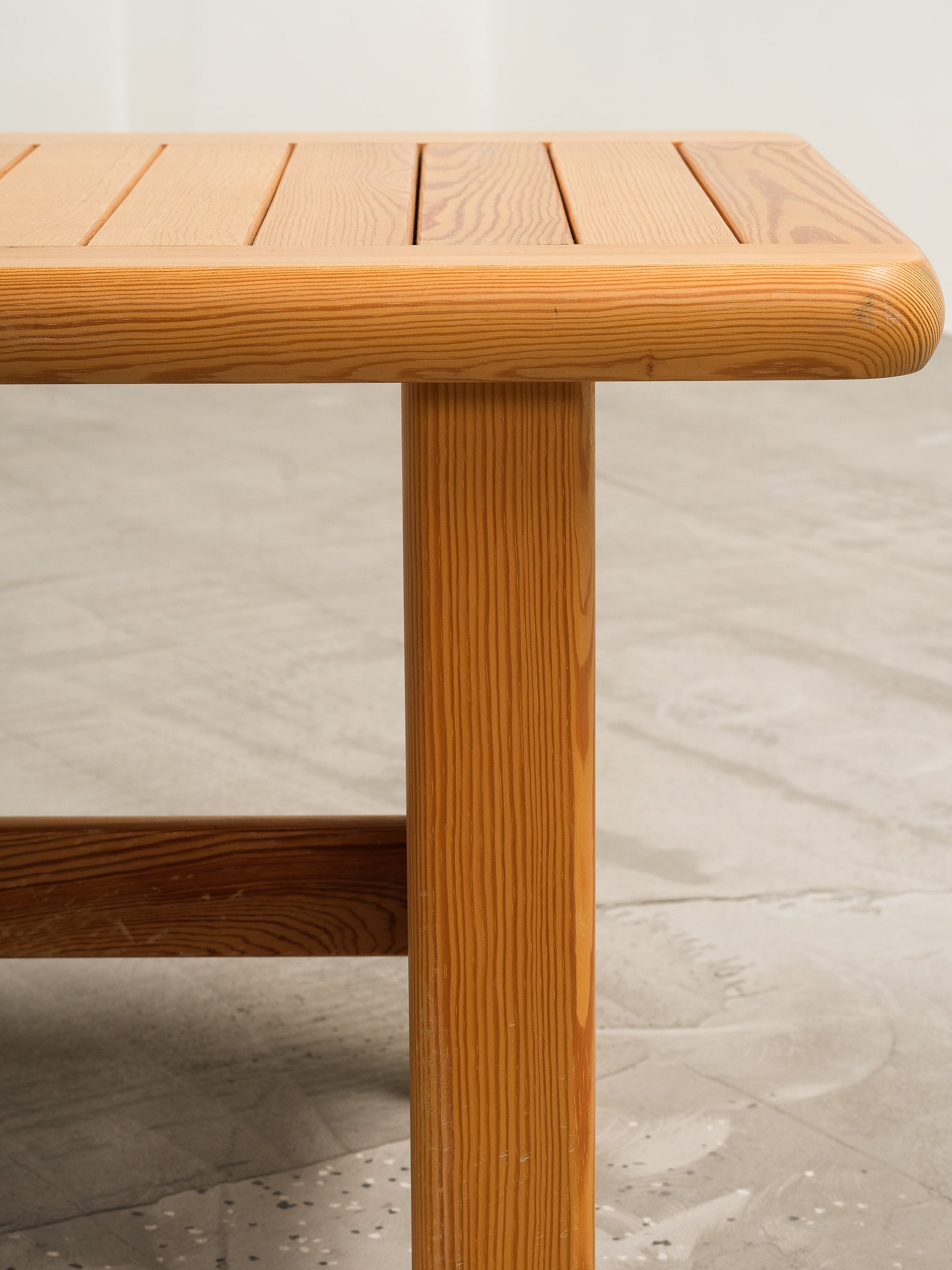 Solid Pine Coffee Table/Bench, Sweden, 1970s