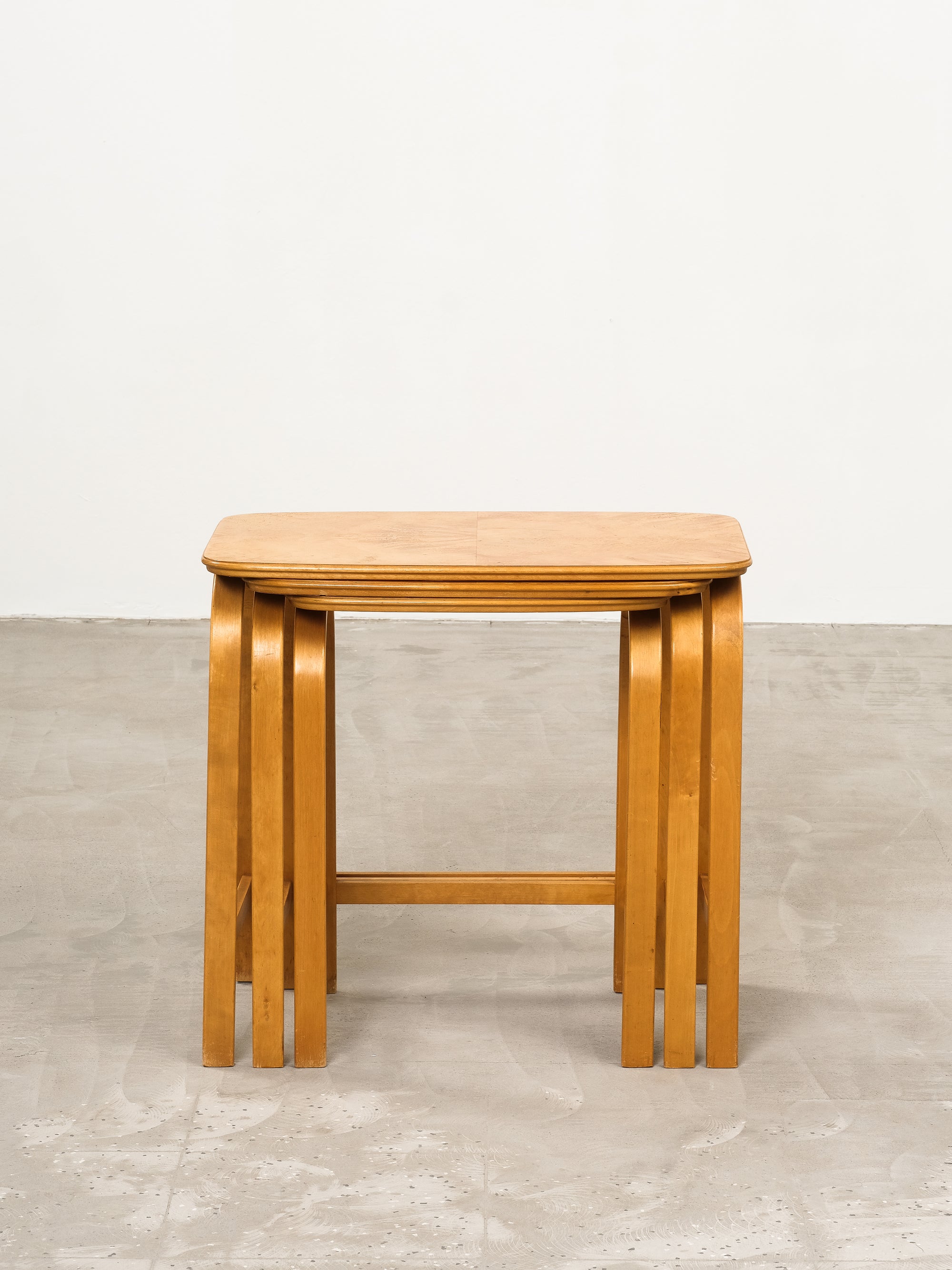 Modernist Birch Nesting Tables by Axel Larsson, Sweden, 1940s