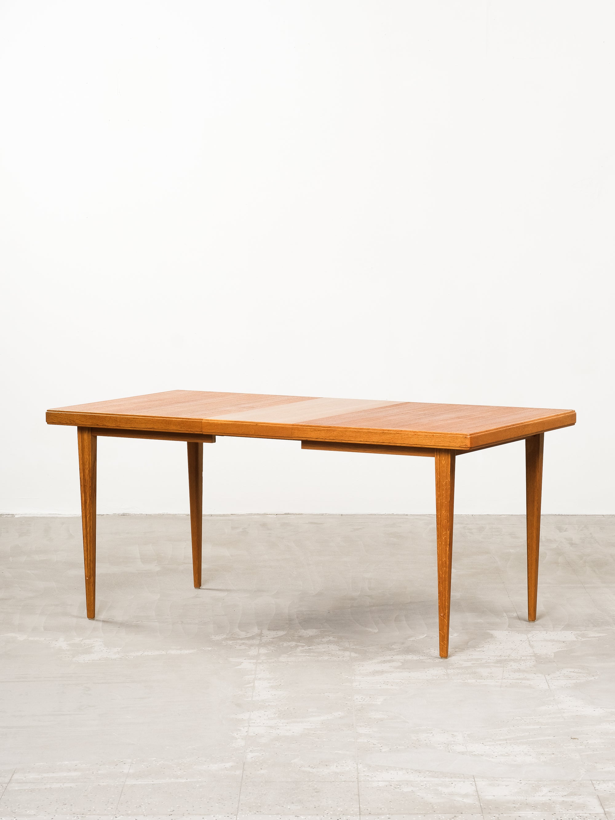 Scandinavian Teak &amp; Oak Extendable Dining Table, 1960s