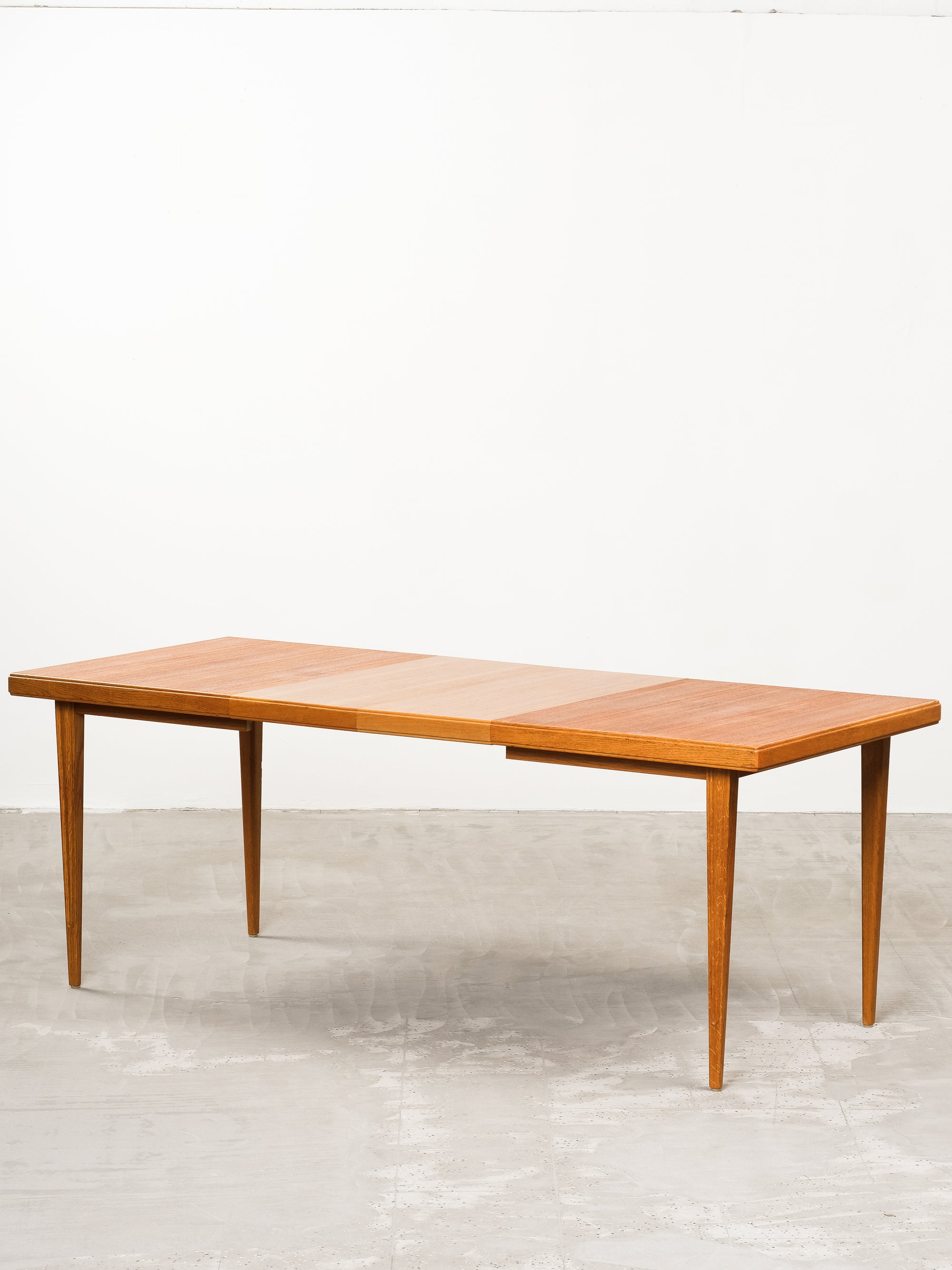 Scandinavian Teak &amp; Oak Extendable Dining Table, 1960s