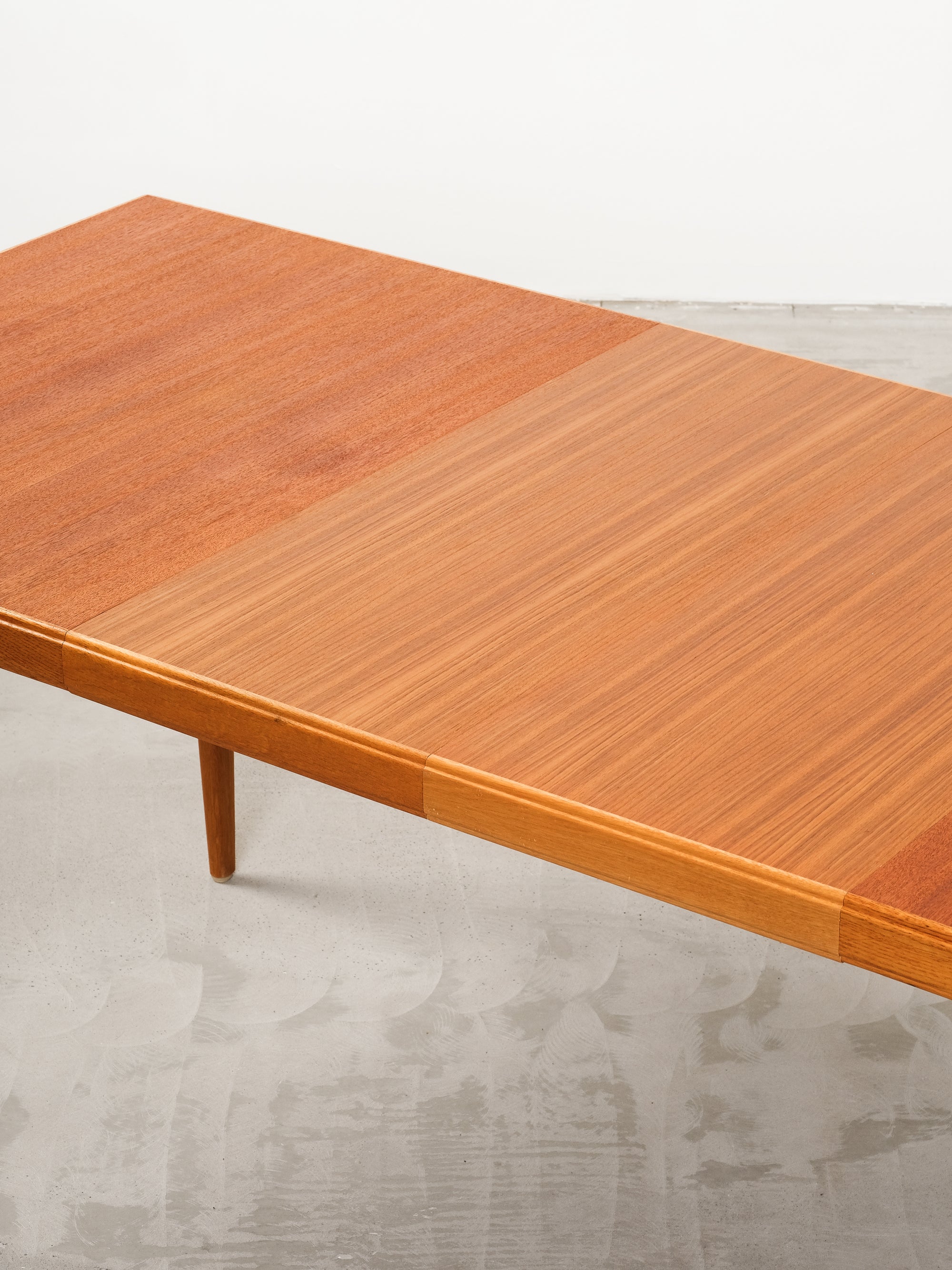 Scandinavian Teak &amp; Oak Extendable Dining Table, 1960s