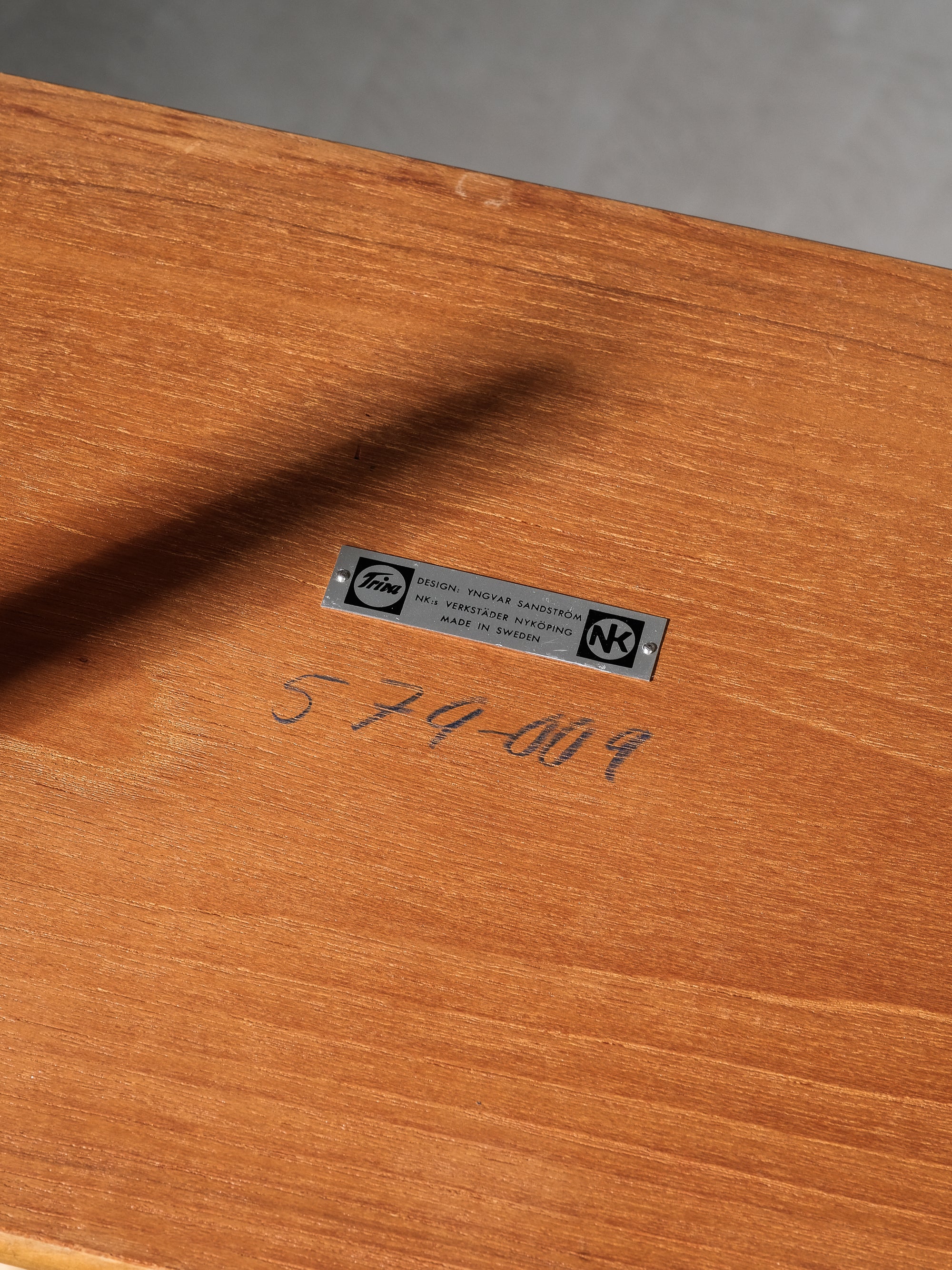 &quot;Triva&quot; Teak &amp; Oak Bedside Tables by Yngvar Sandström for NK, Sweden, 1960s
