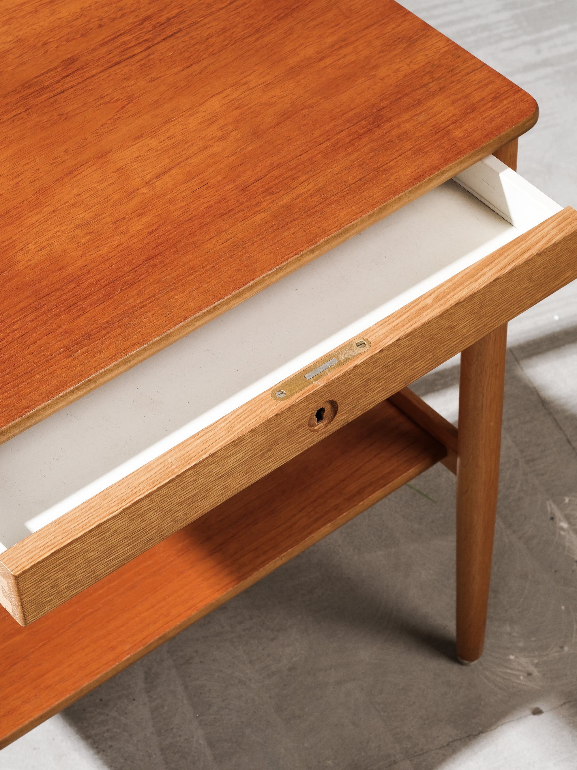 &quot;Triva&quot; Teak &amp; Oak Bedside Tables by Yngvar Sandström for NK, Sweden, 1960s