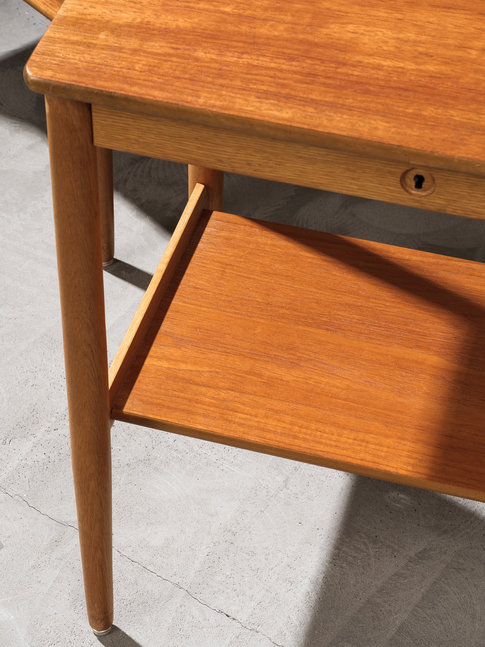 &quot;Triva&quot; Teak &amp; Oak Bedside Tables by Yngvar Sandström for NK, Sweden, 1960s