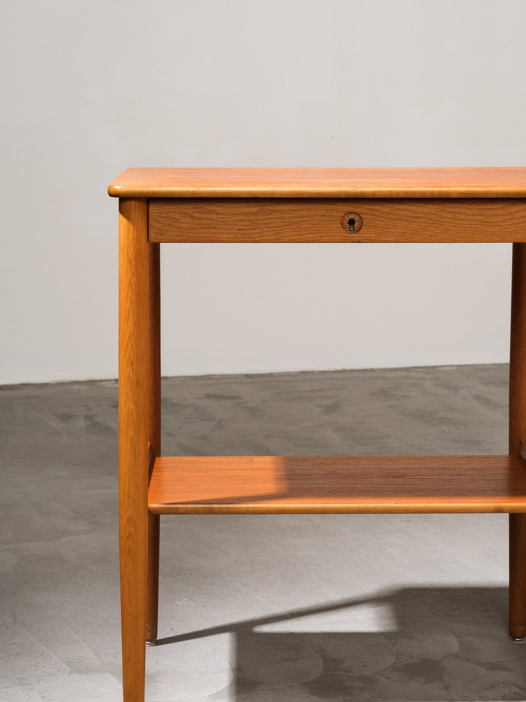 &quot;Triva&quot; Teak &amp; Oak Bedside Tables by Yngvar Sandström for NK, Sweden, 1960s