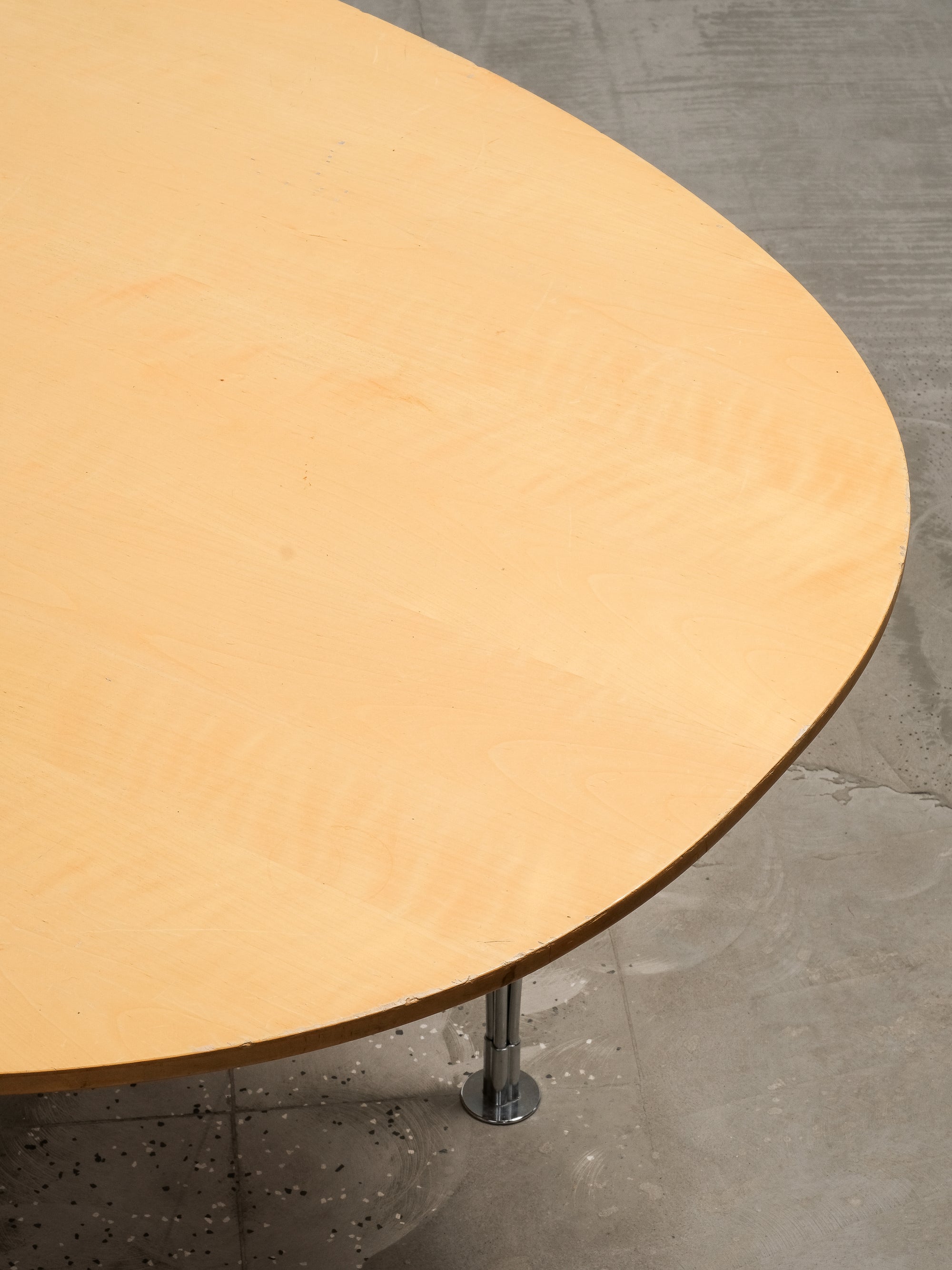 Birch &quot;Superellipse&quot; Table by Piet Hein &amp; Bruno Mathsson for Fritz Hansen