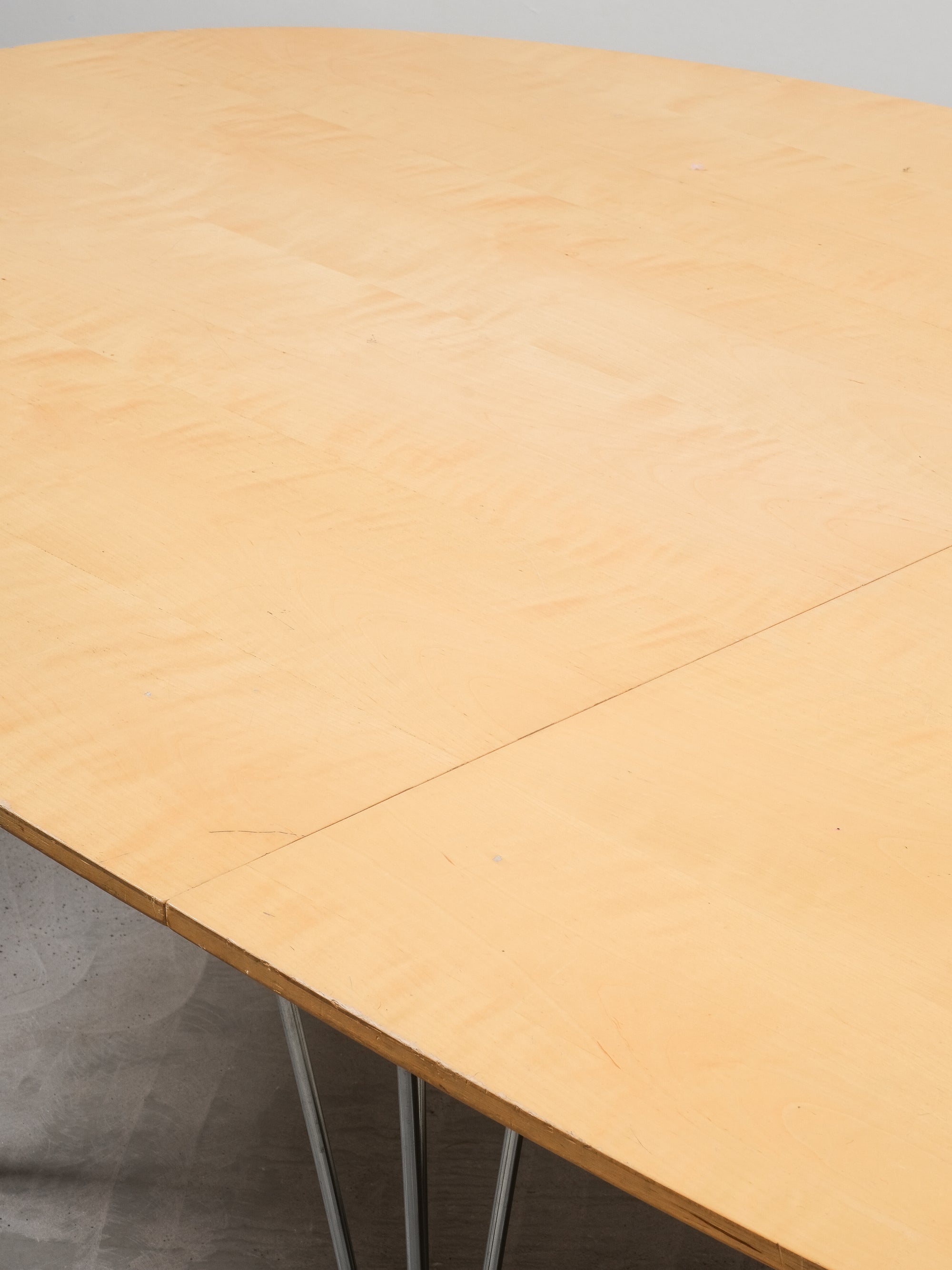 Birch &quot;Superellipse&quot; Table by Piet Hein &amp; Bruno Mathsson for Fritz Hansen