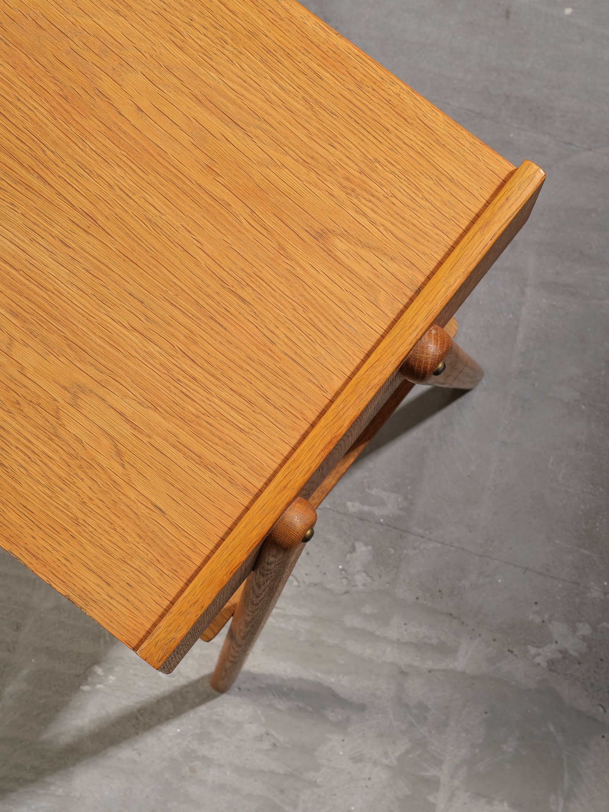 Swedish Mid-Century Oak &amp; Rattan Bedside Tables, 1960s, Set of 2