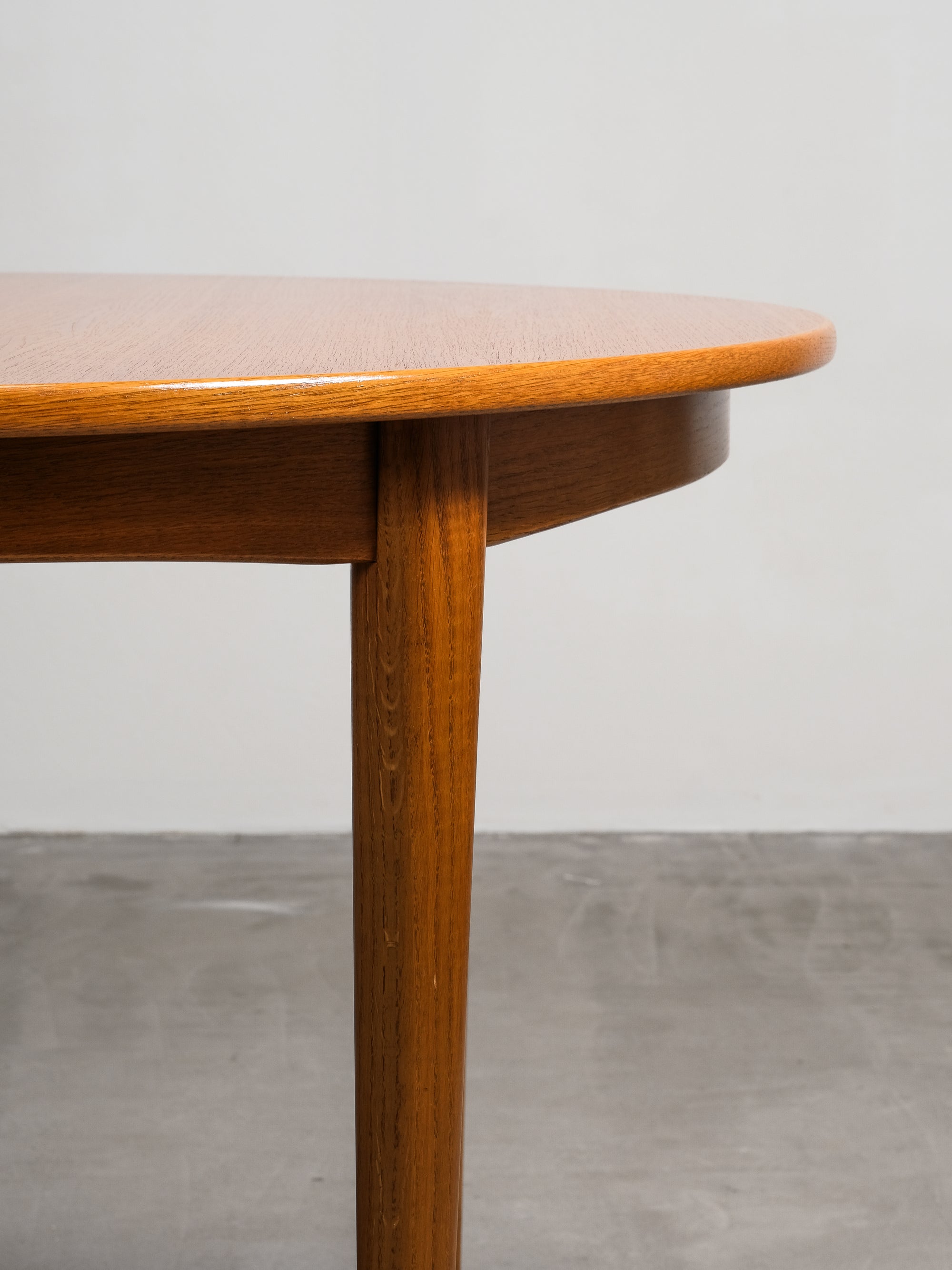 Round Teak &amp; Oak Extendable Dining Table, Sweden, 1960s