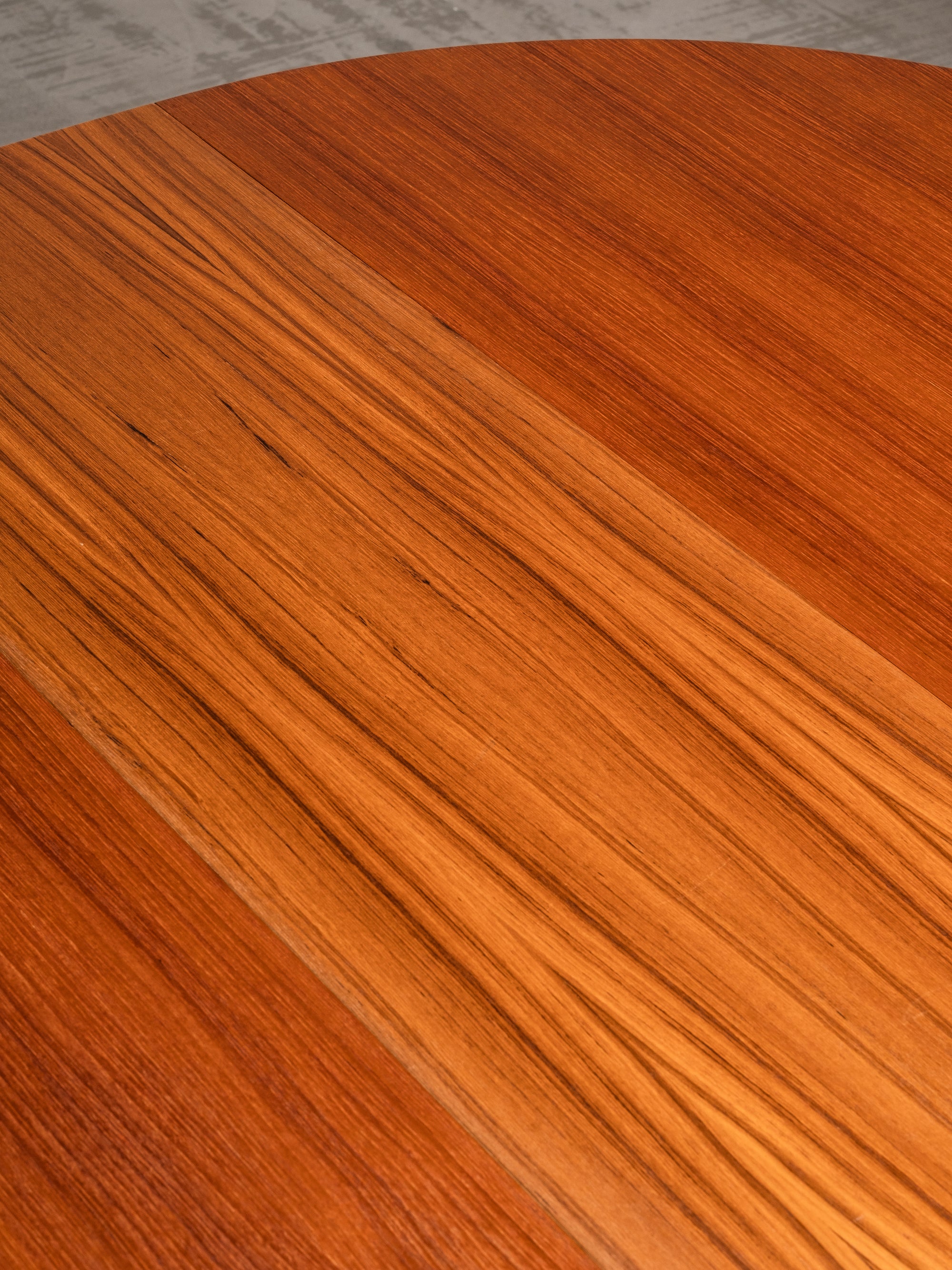 Round Extendable Teak Dining Table, Sweden, 1960s