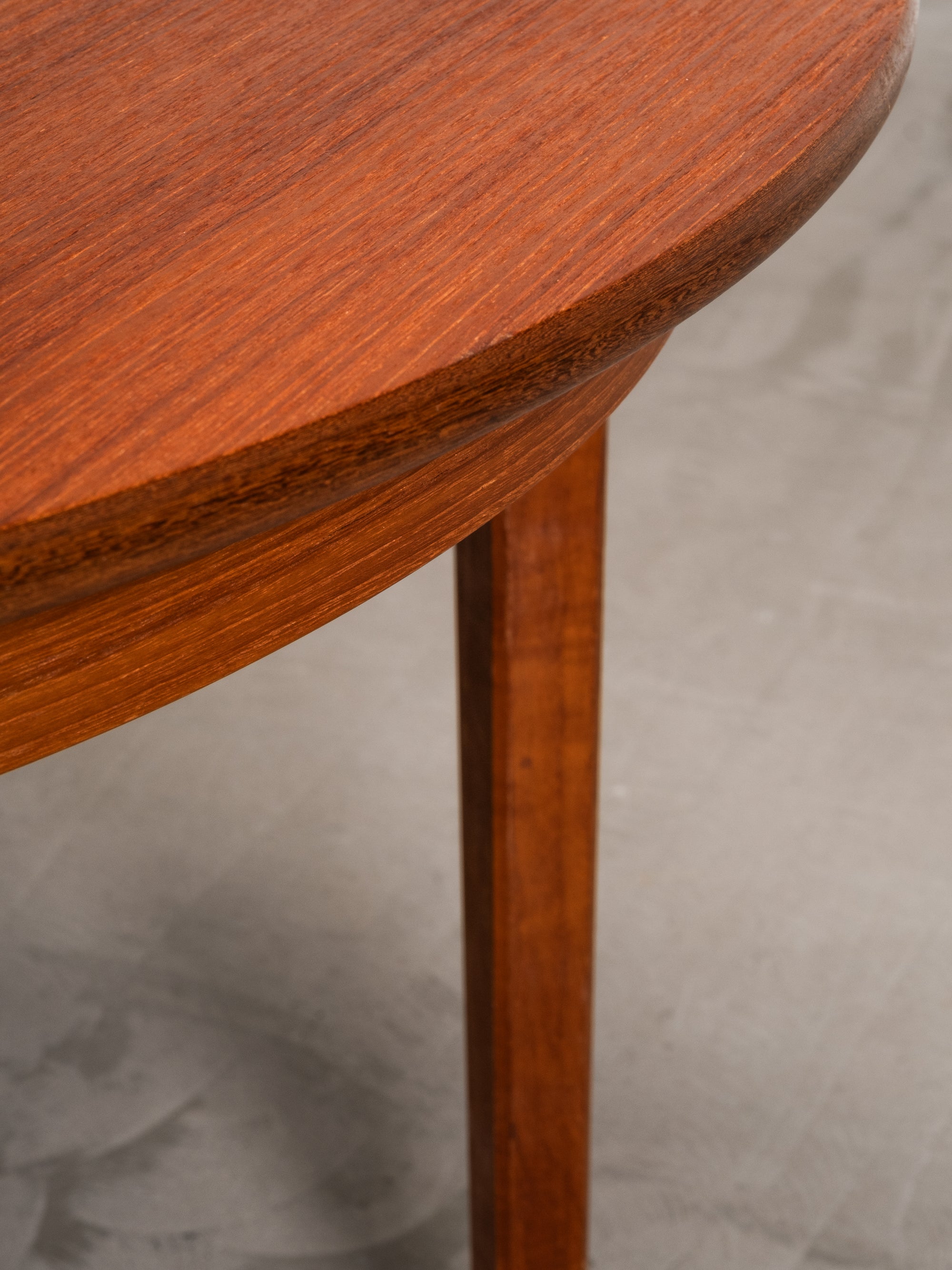 Round Extendable Teak Dining Table, Sweden, 1960s