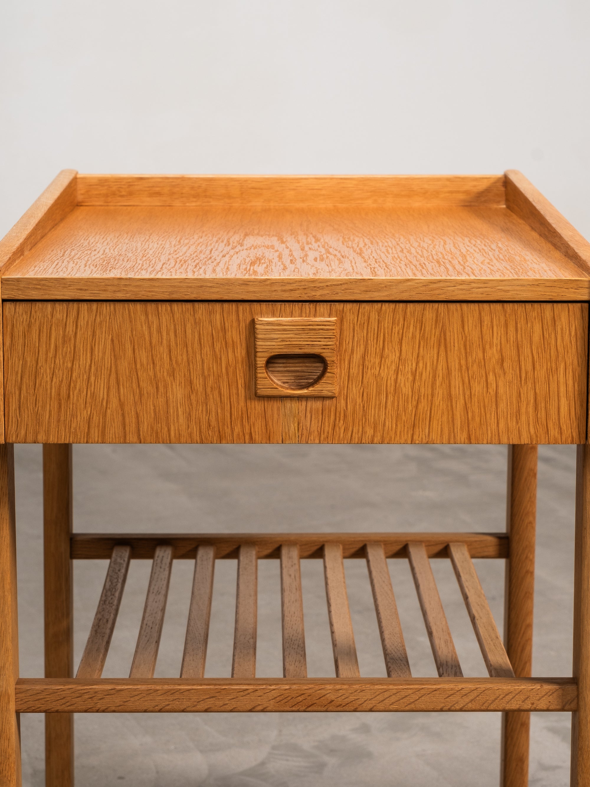 Pair of Scandinavian Oak Bedside Tables, 1960s
