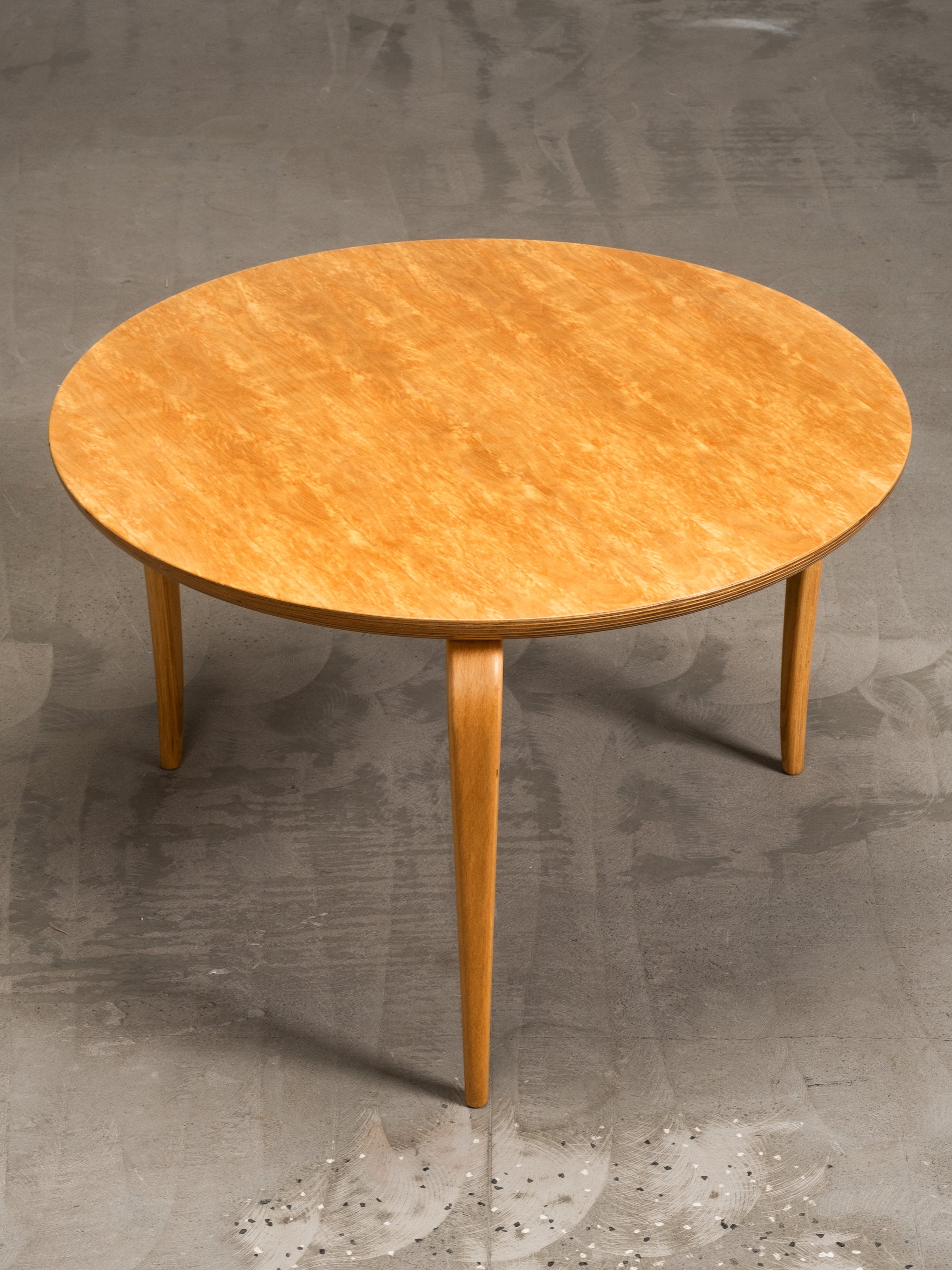 “Annika” Curly Birch Coffee Table by Bruno Mathsson for Dux, Sweden, 1960s