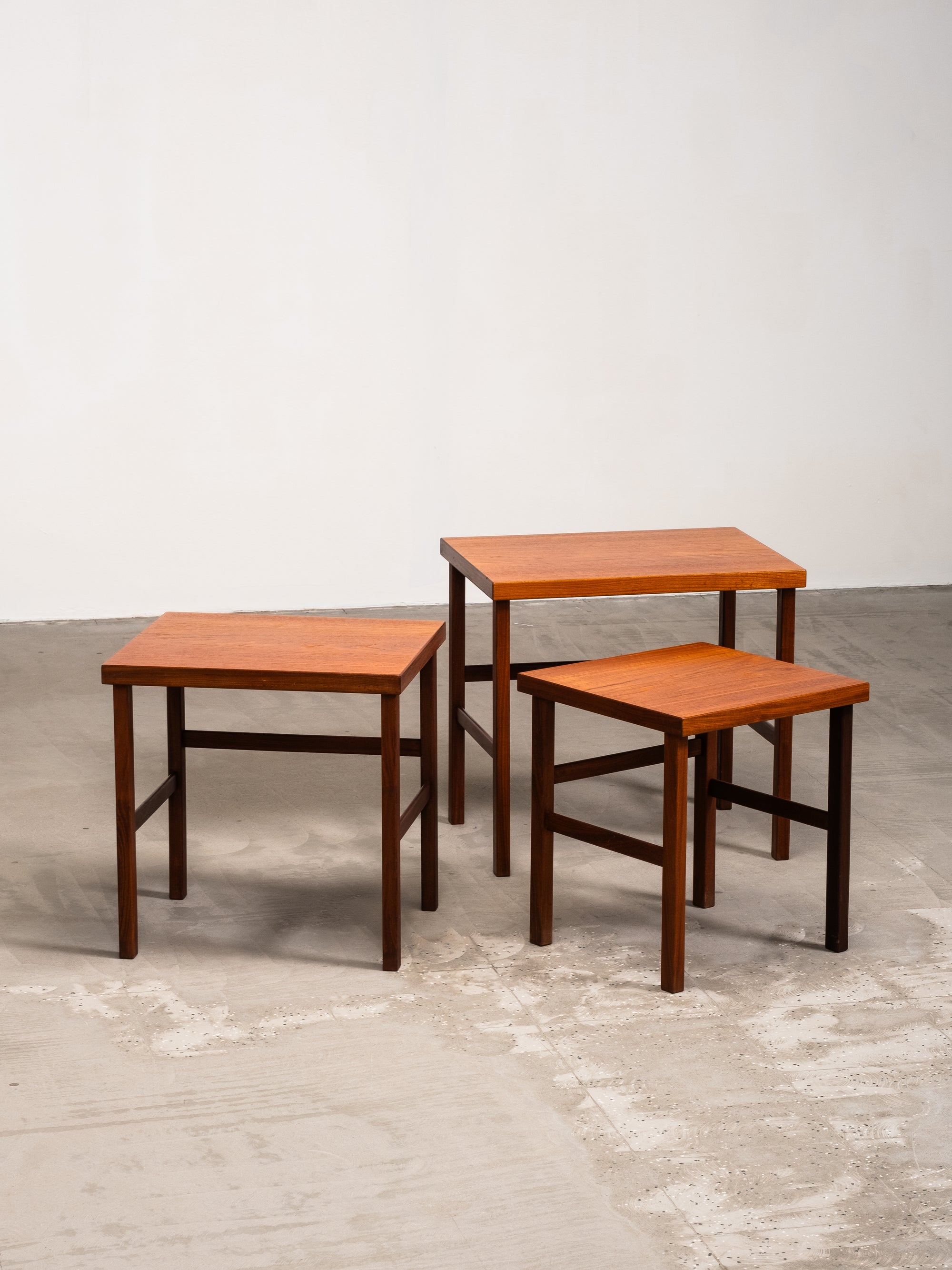 ‘Triplex’ Nesting Tables by Olof Ottelin for Oy Stockmann Ab / Keravan Puusepäntehdas, Finland, 1950s