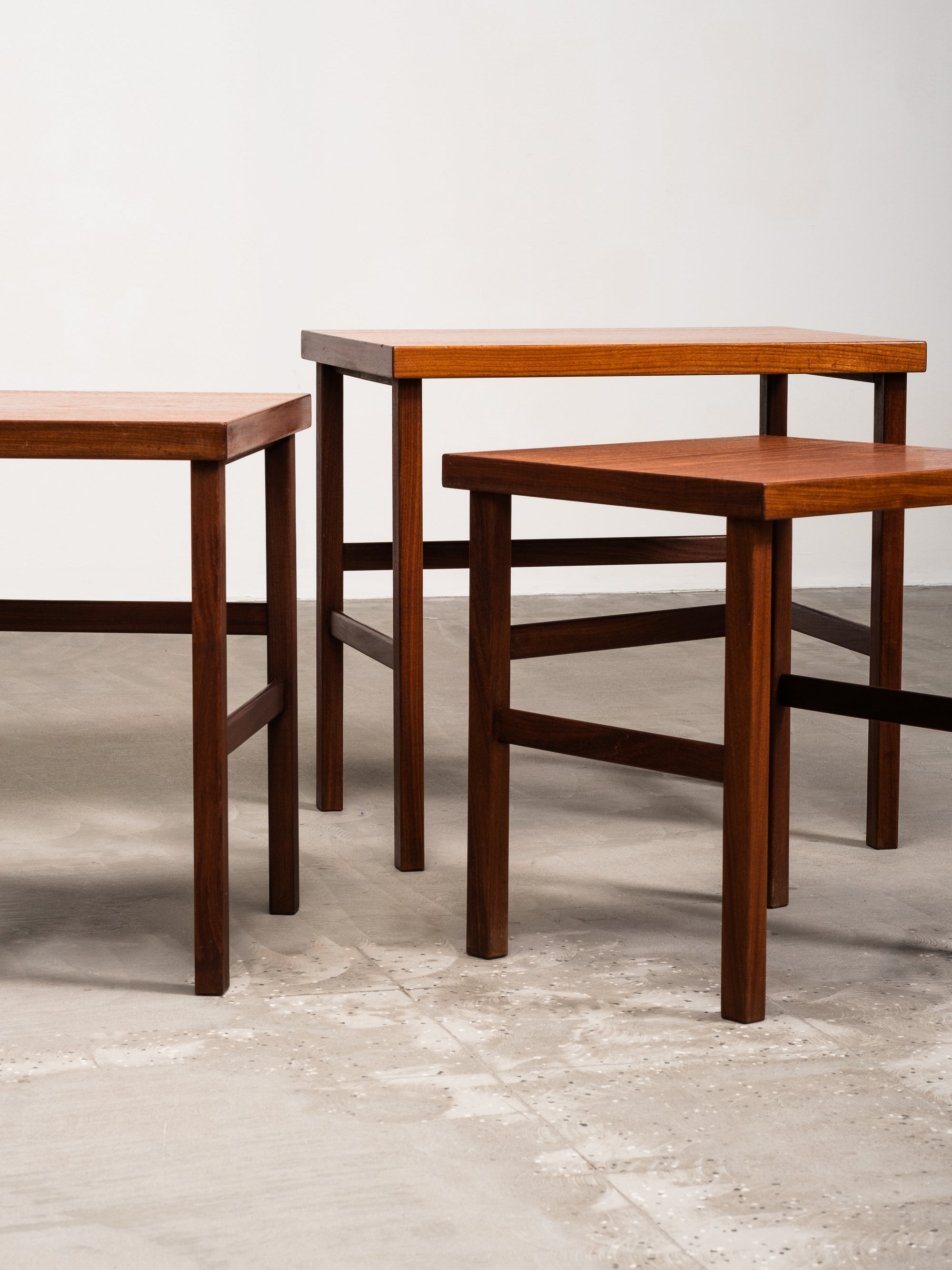 ‘Triplex’ Nesting Tables by Olof Ottelin for Oy Stockmann Ab / Keravan Puusepäntehdas, Finland, 1950s