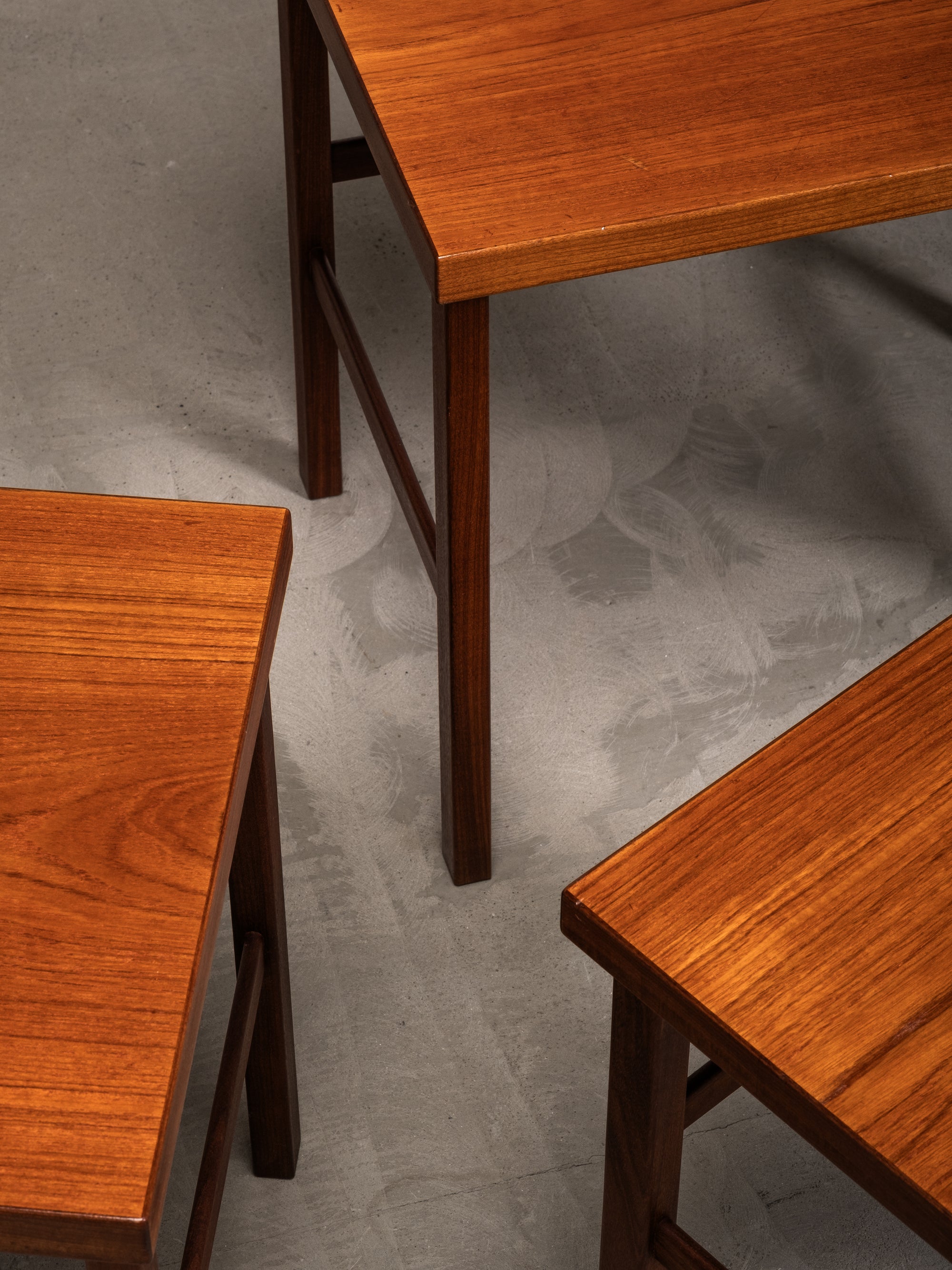 ‘Triplex’ Nesting Tables by Olof Ottelin for Oy Stockmann Ab / Keravan Puusepäntehdas, Finland, 1950s