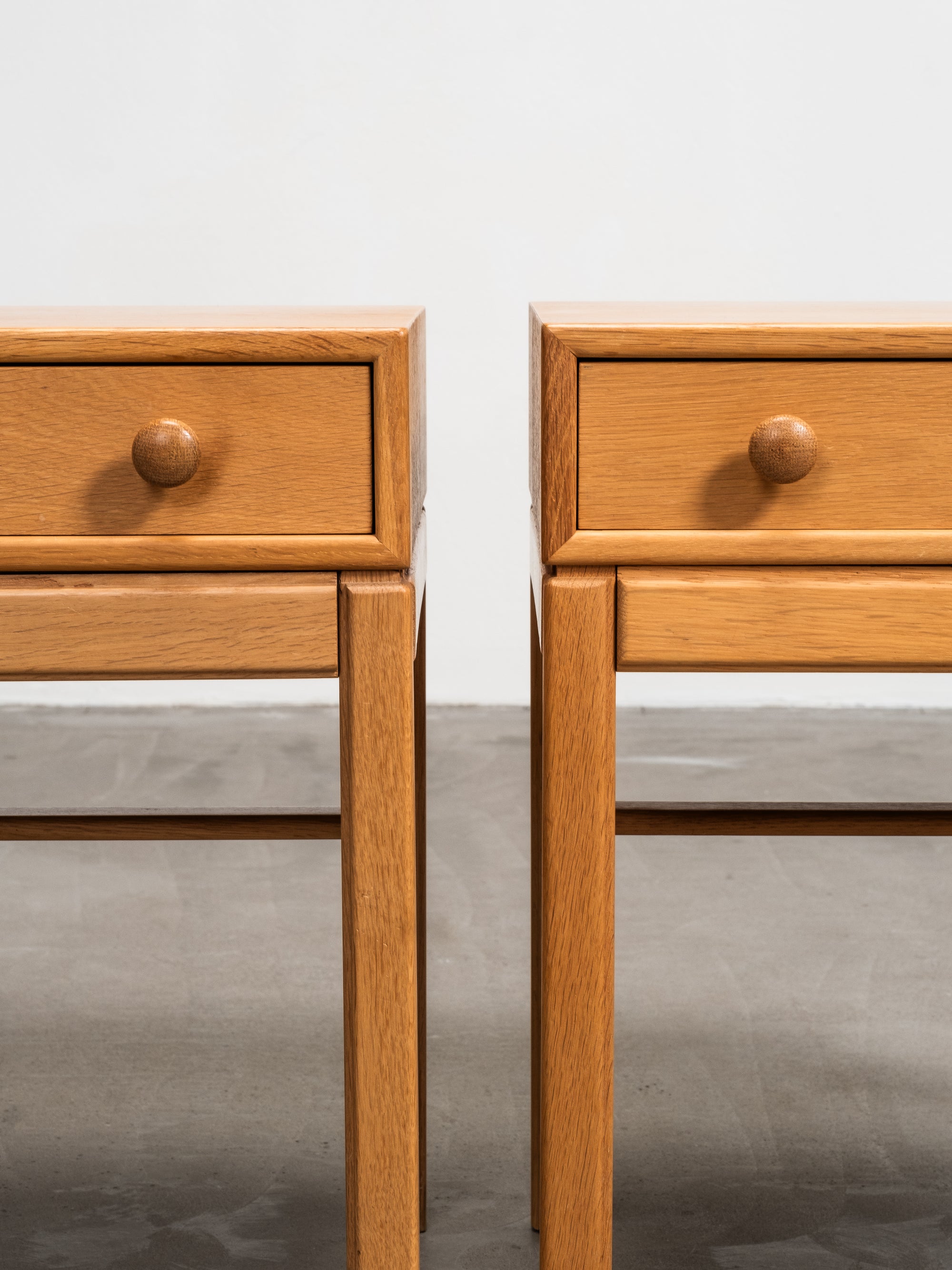 Pair of Oak Bedside Tables Model &quot;Casino&quot; by Engström &amp; Myrstrand, Sweden, 1960s