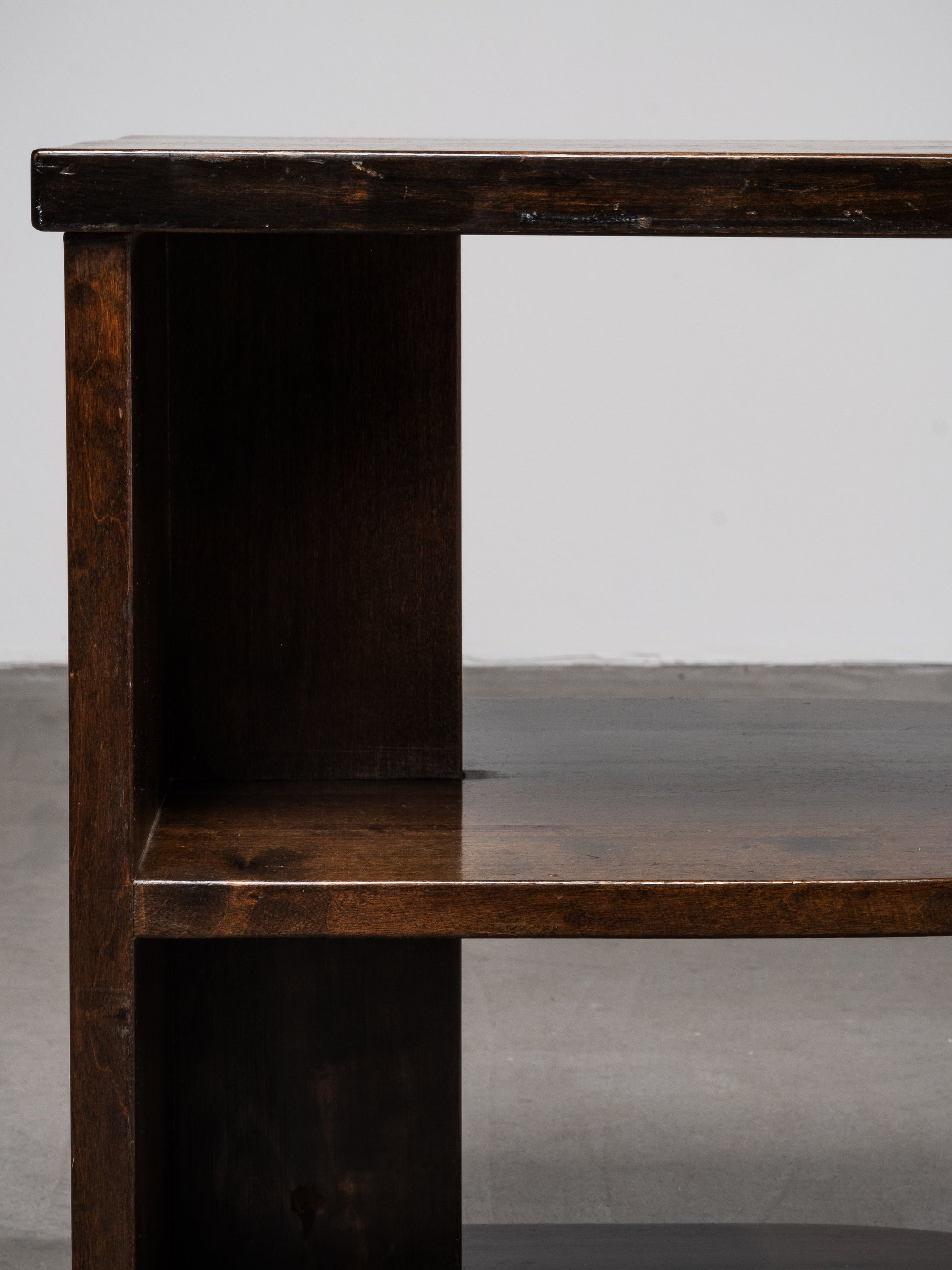 Finnish Art Deco Three-Tiered Side Table in Dark-Stained Birch, 1930s