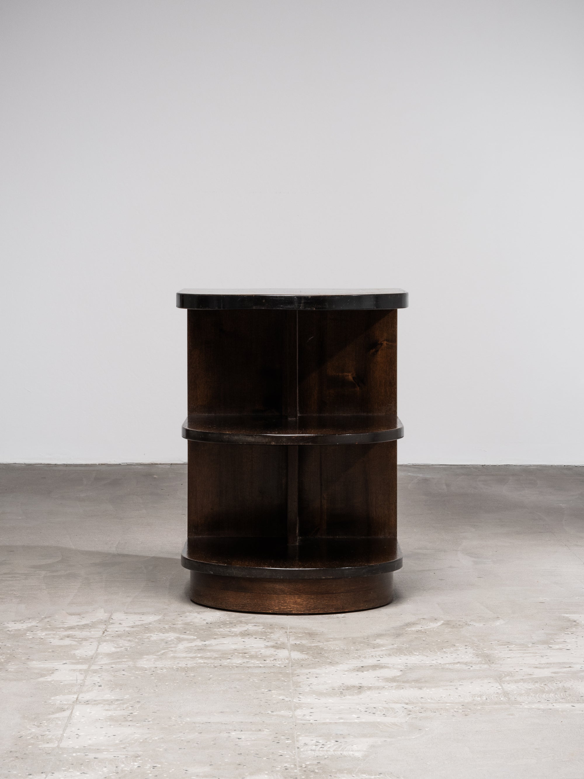 Finnish Art Deco Three-Tiered Side Table in Dark-Stained Birch, 1930s