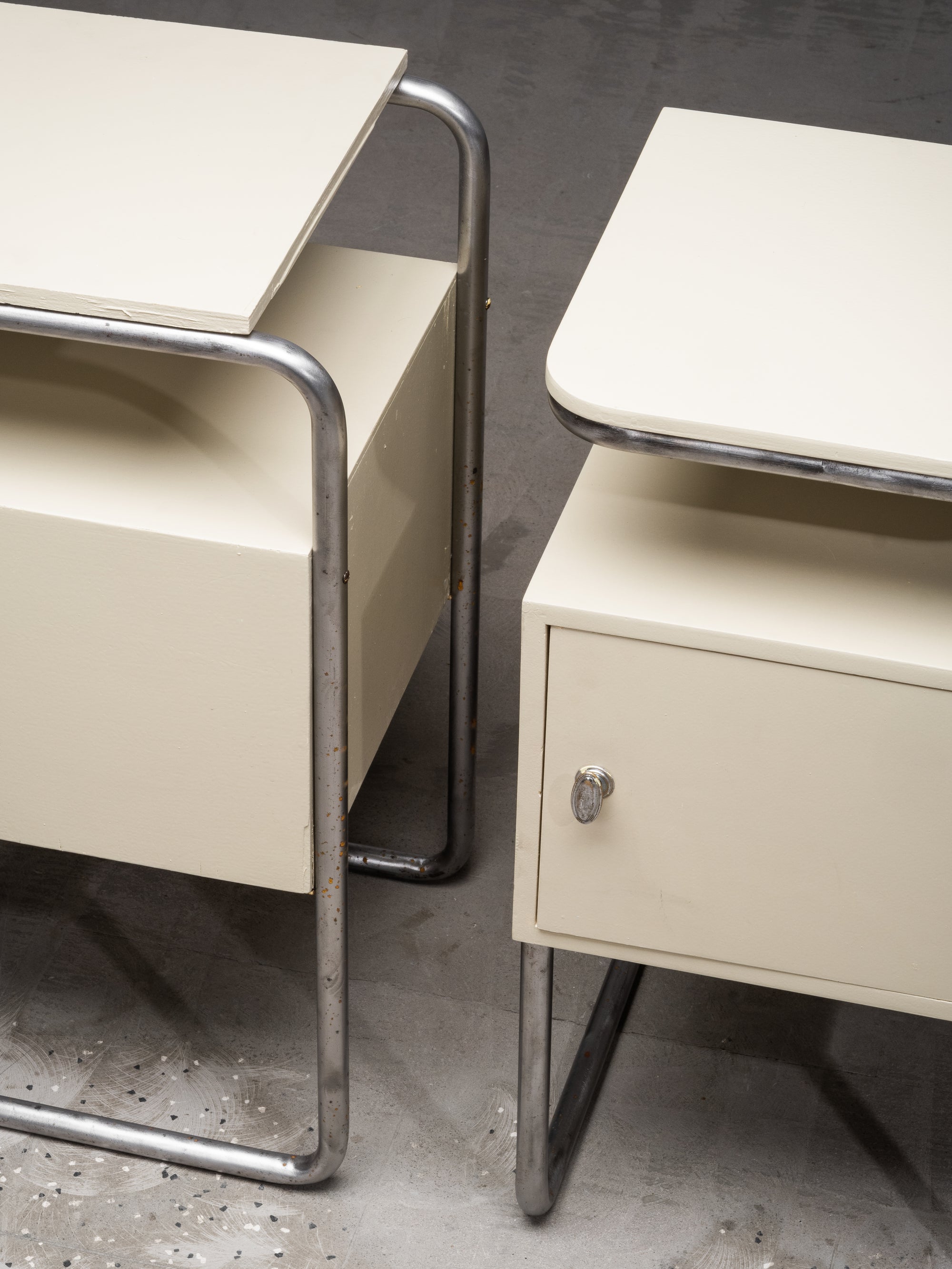 Functionalist Bedside Tables by Pauli Blomstedt, J. Merivaara, Finland, 1930s