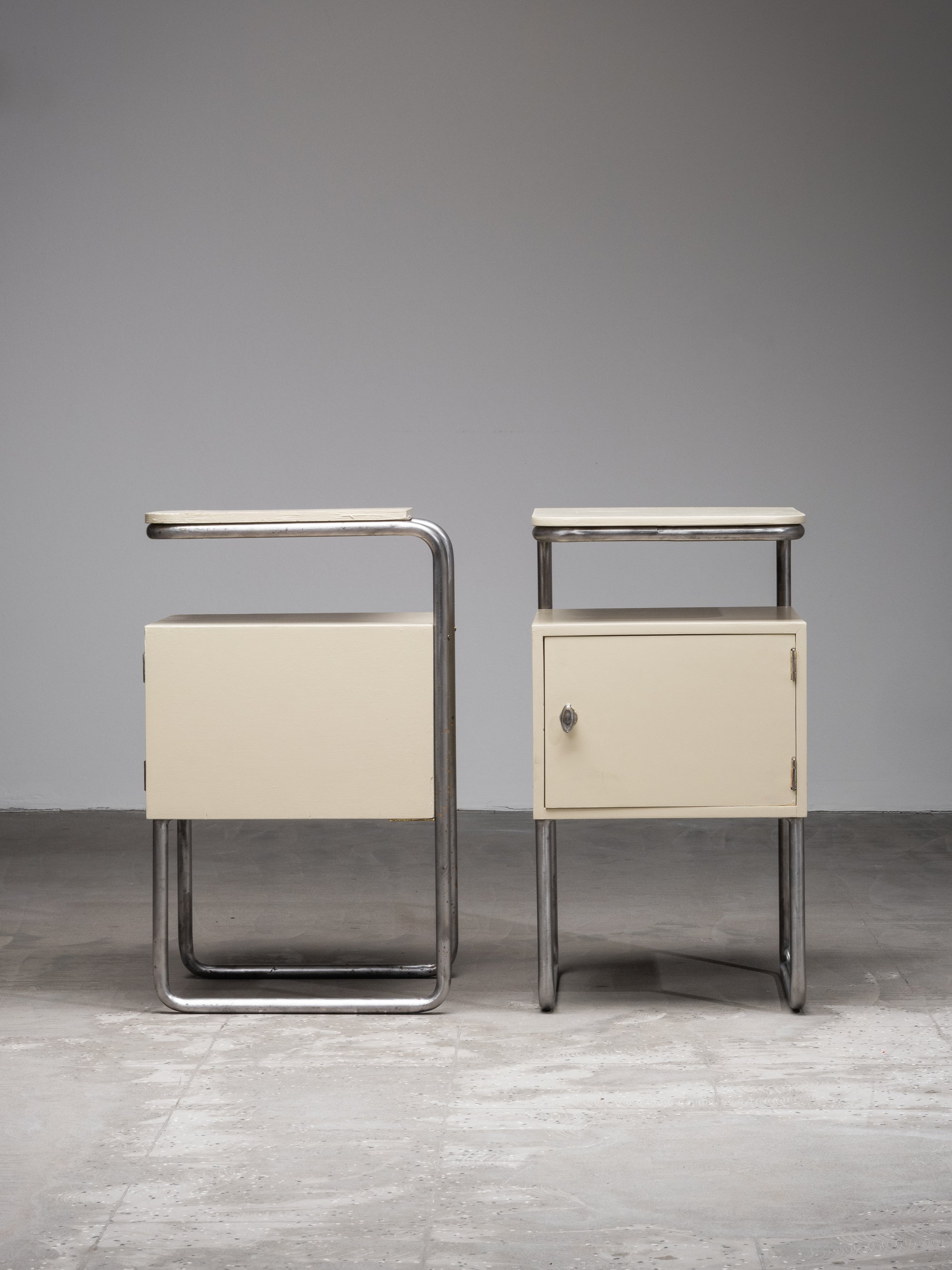 Functionalist Bedside Tables by Pauli Blomstedt, J. Merivaara, Finland, 1930s