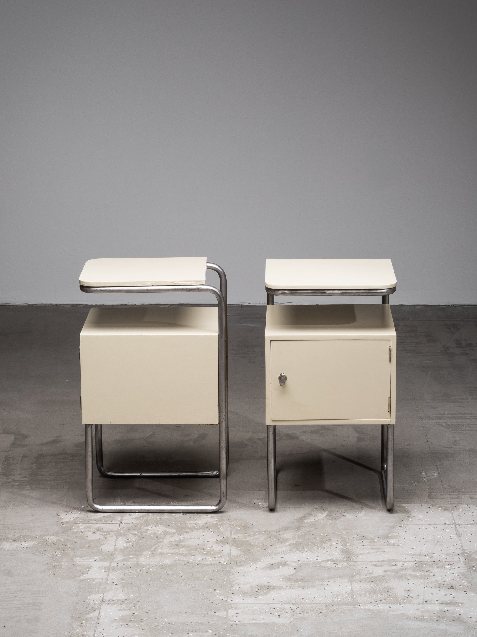 Functionalist Bedside Tables by Pauli Blomstedt, J. Merivaara, Finland, 1930s