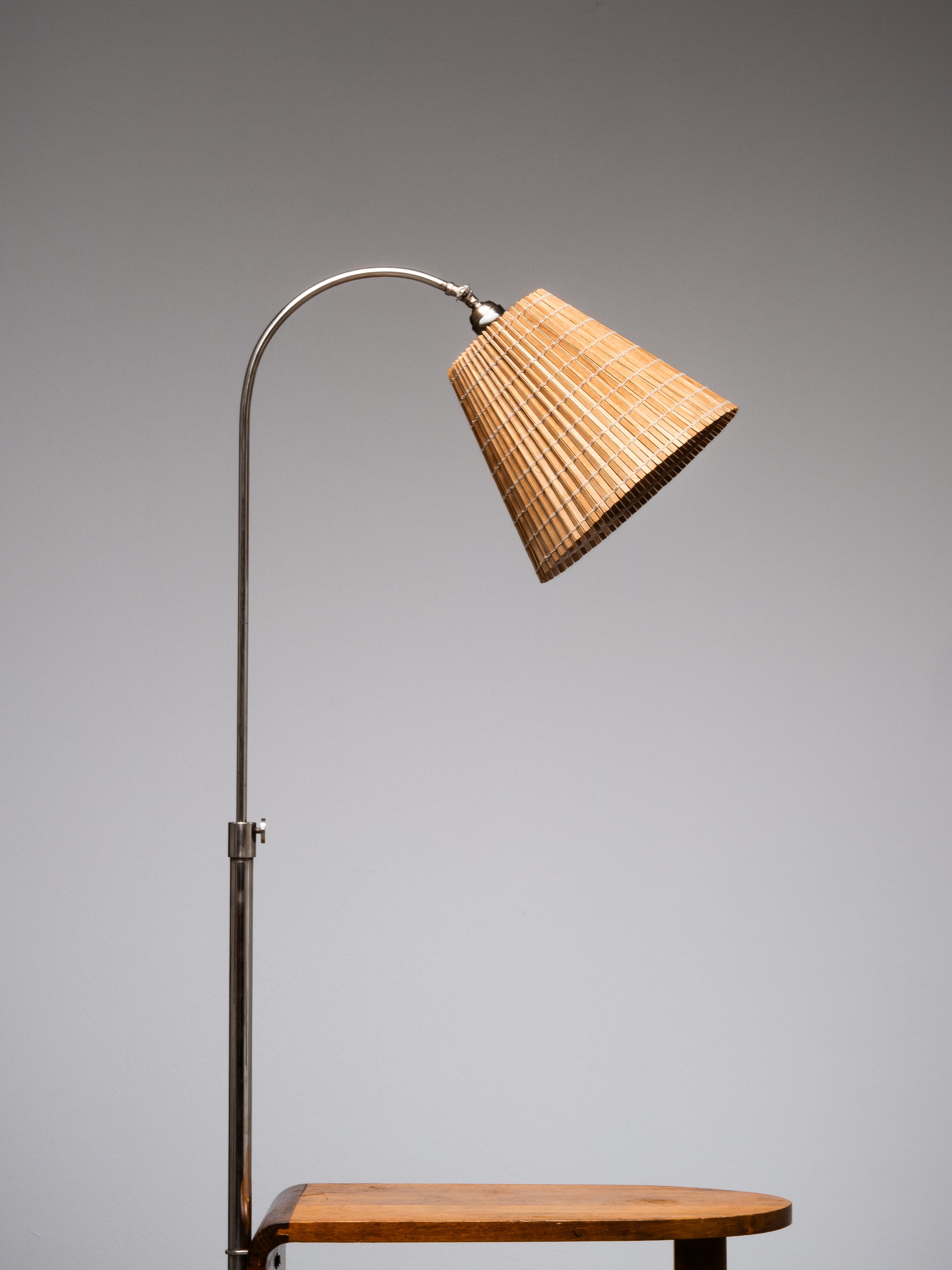 1930s “Apu” Side Table by Maija Heikinheimo with Integrated Taito Oy Lamp