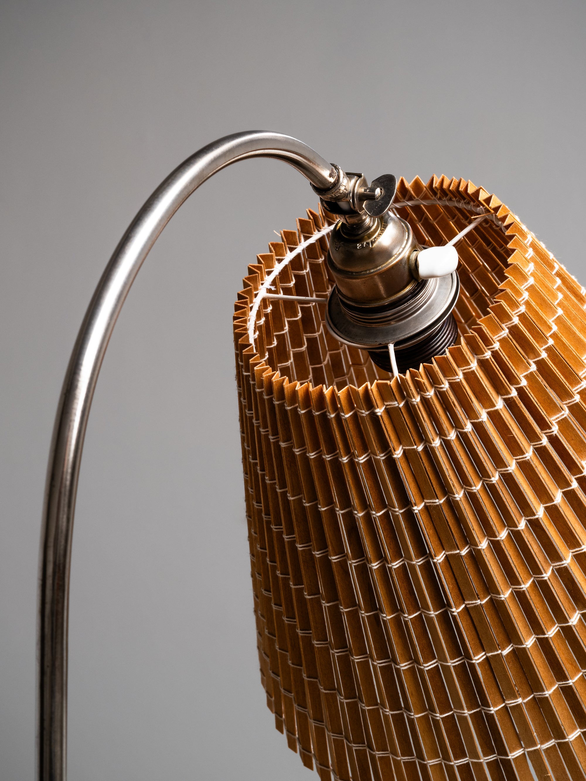 1930s “Apu” Side Table by Maija Heikinheimo with Integrated Taito Oy Lamp