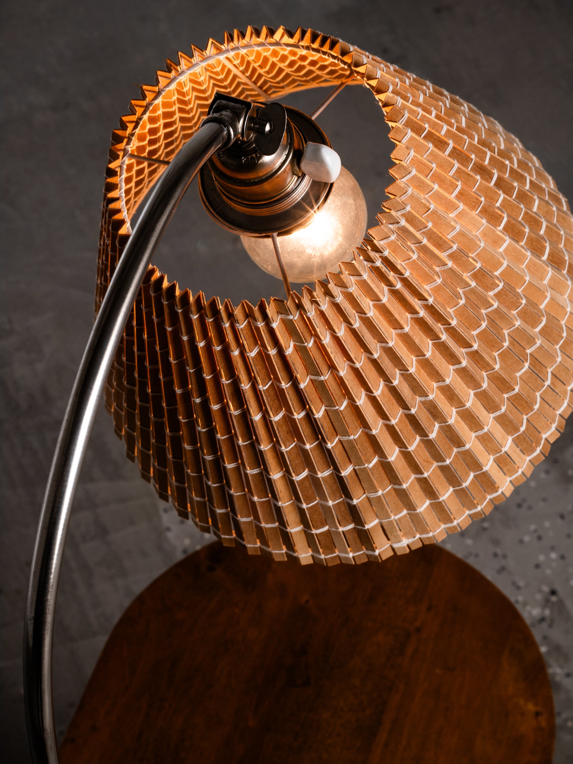 1930s “Apu” Side Table by Maija Heikinheimo with Integrated Taito Oy Lamp