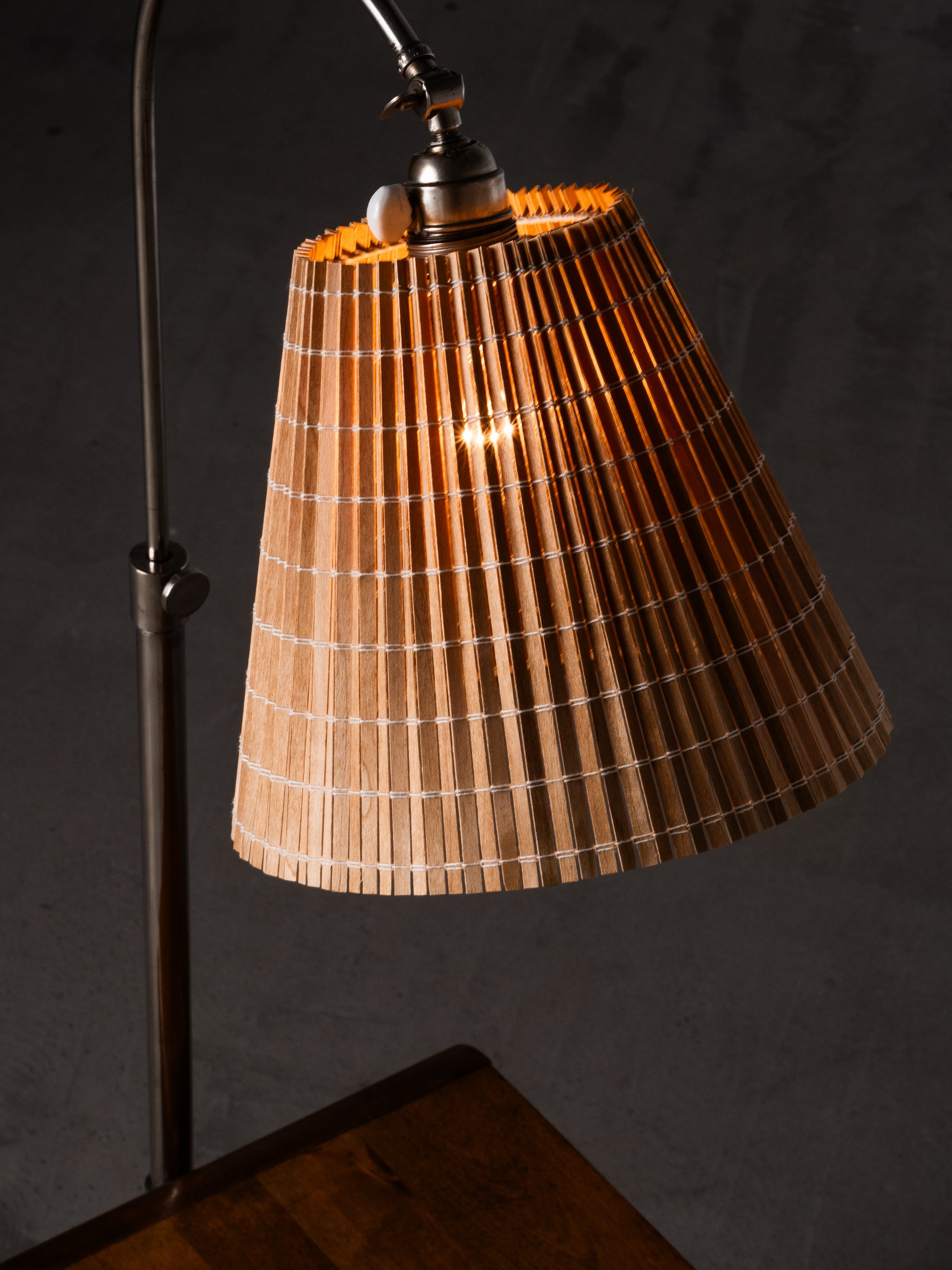 1930s “Apu” Side Table by Maija Heikinheimo with Integrated Taito Oy Lamp