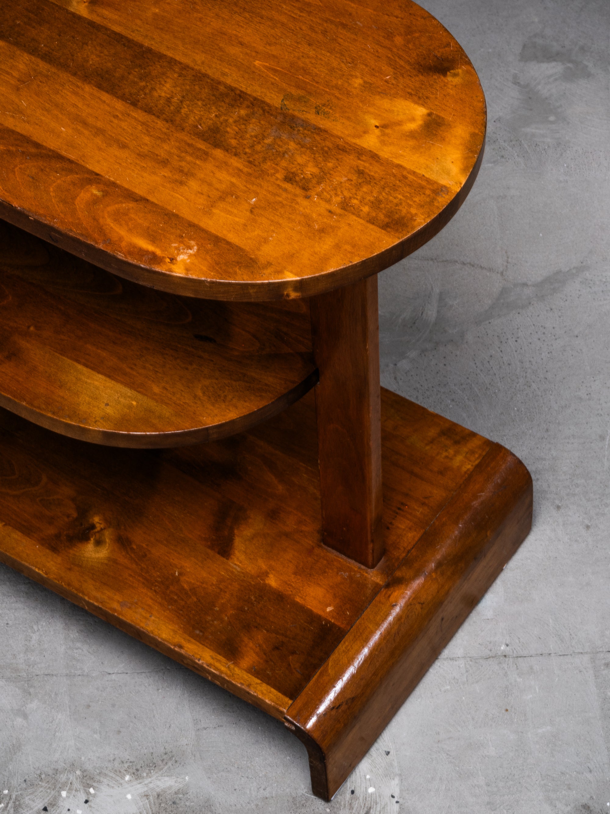 1930s “Apu” Side Table by Maija Heikinheimo with Integrated Taito Oy Lamp