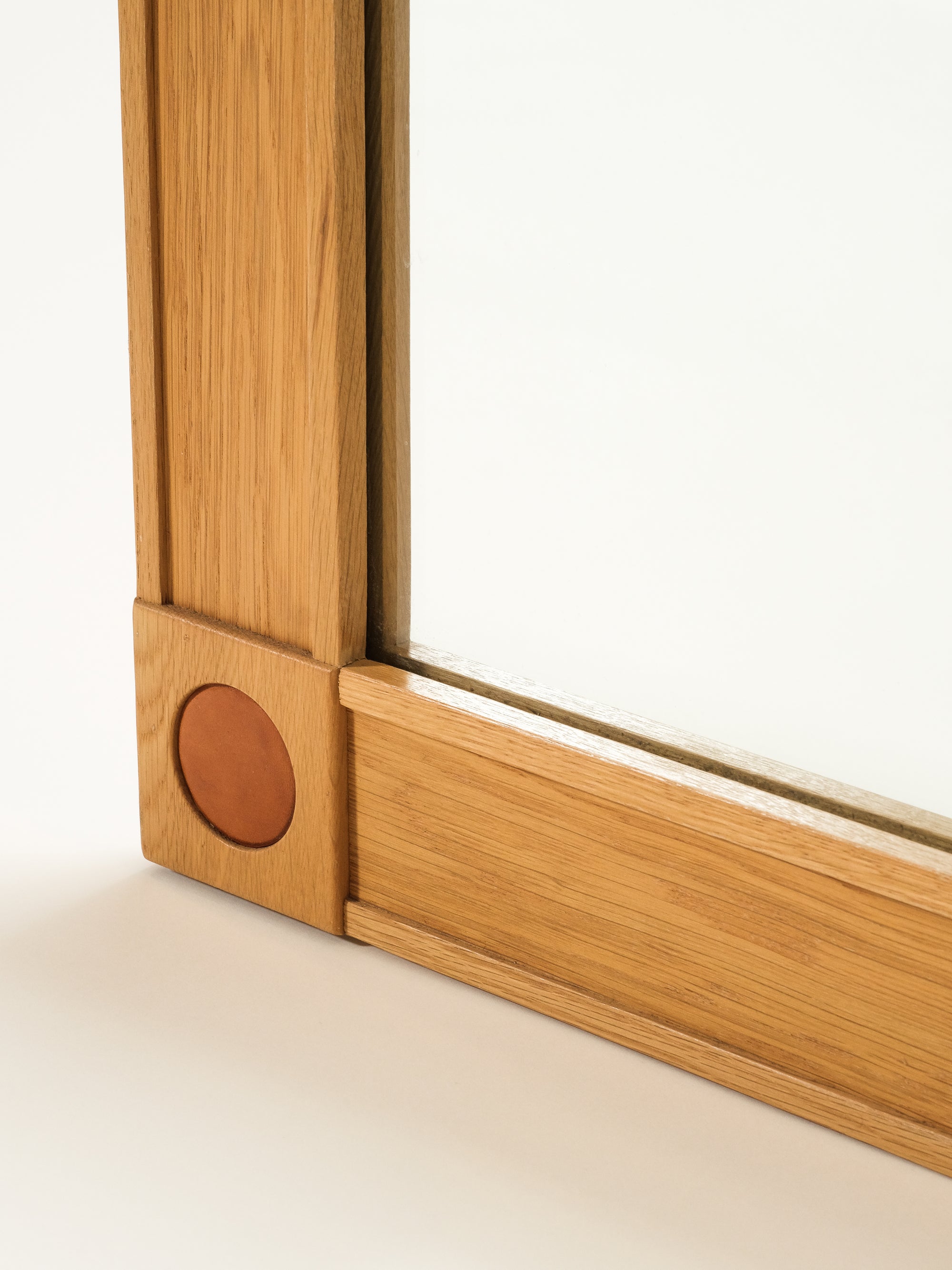 Oak Framed Mirror Model &quot;Diplomat&quot;, Fröseke, AB Nybrofabriken, 1950s