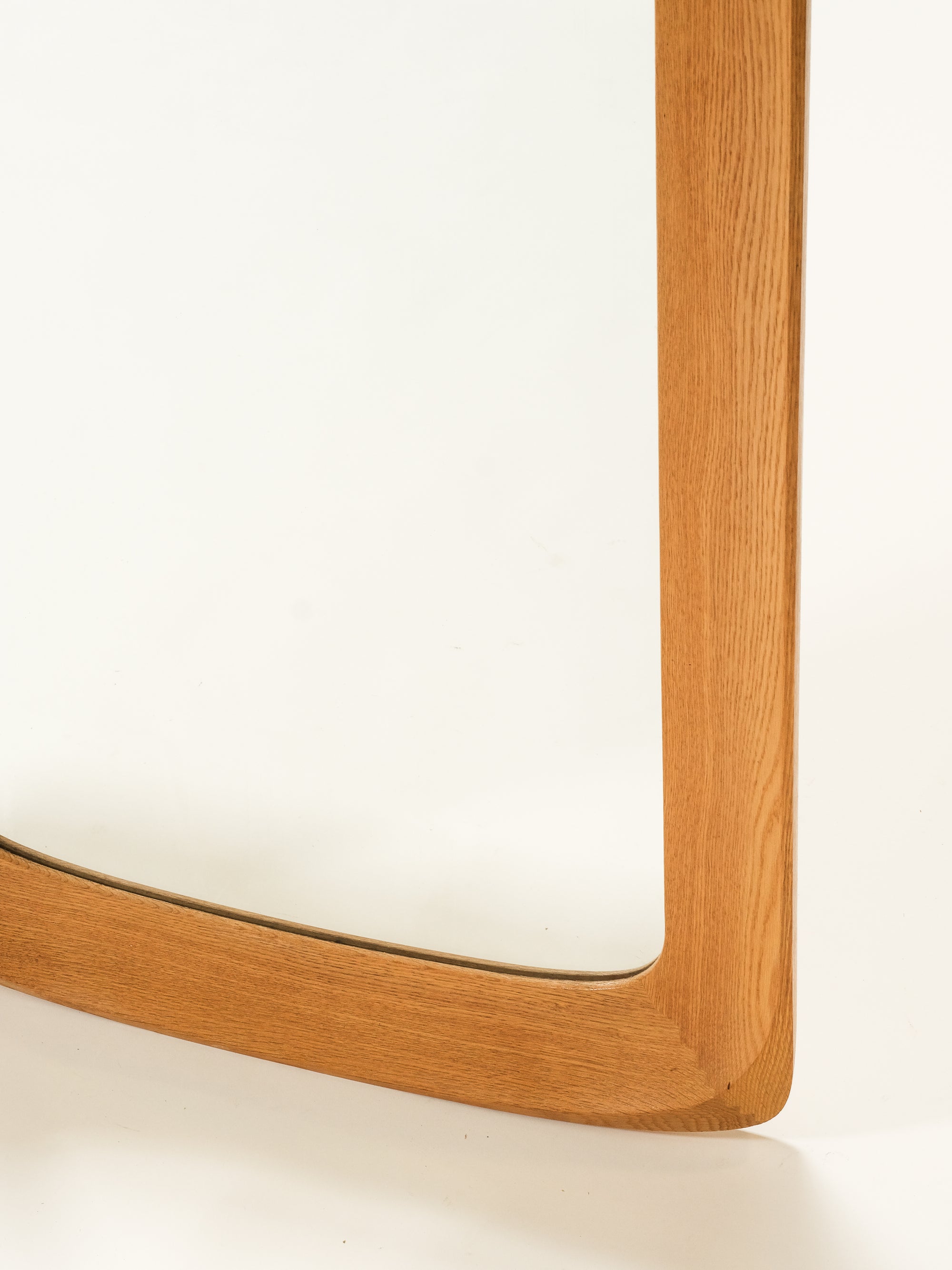 Mid-Century Oak Wall Mirror, Glas &amp; Trä Hovmantorp, Sweden