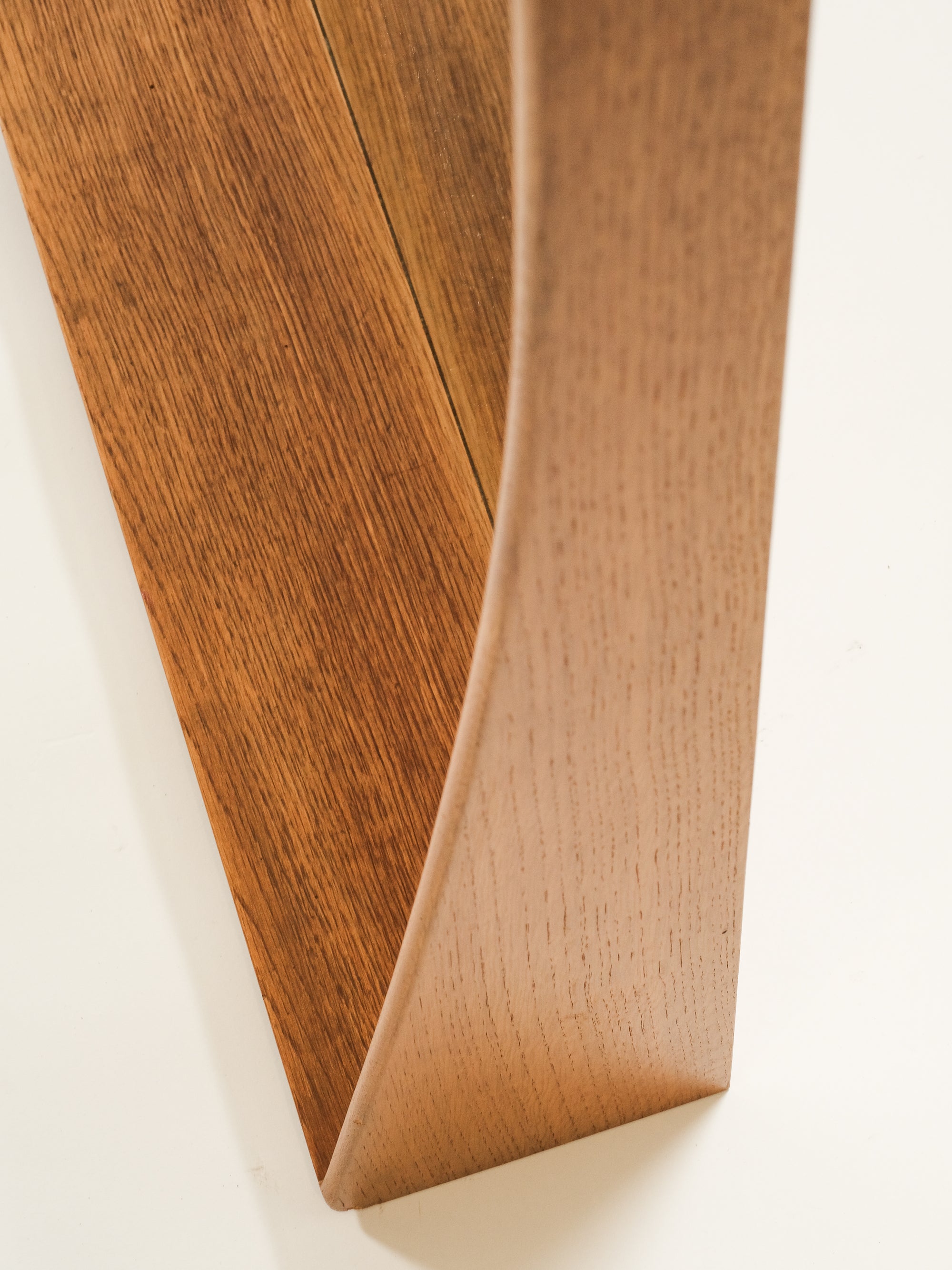 Large Scandinavian Mid-Century Oak Wall Mirror