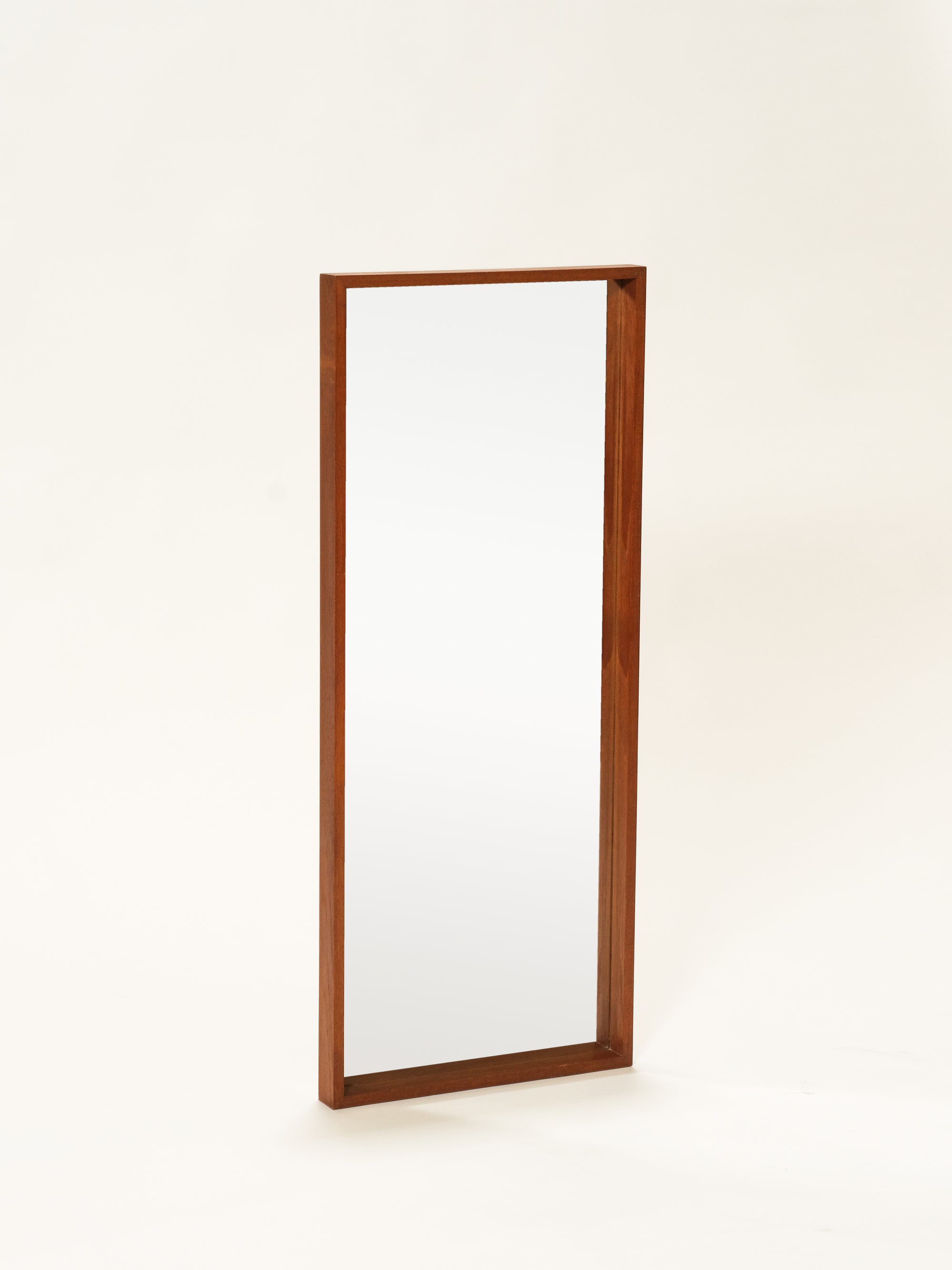 Mid-Century Teak Wall Mirror, Glas &amp; Trä Hovmantorp, Sweden