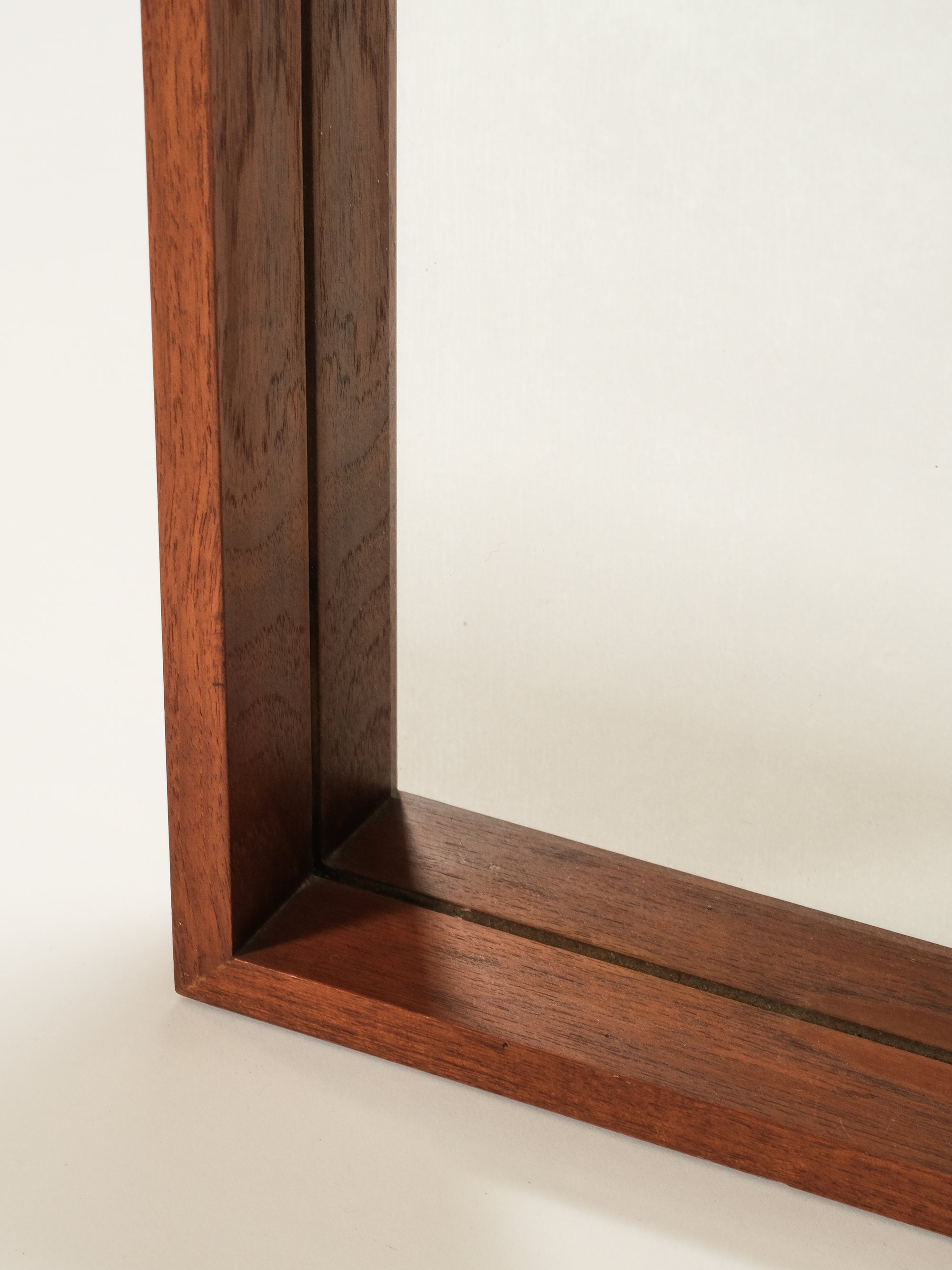 Mid-Century Teak Wall Mirror, Glas &amp; Trä Hovmantorp, Sweden