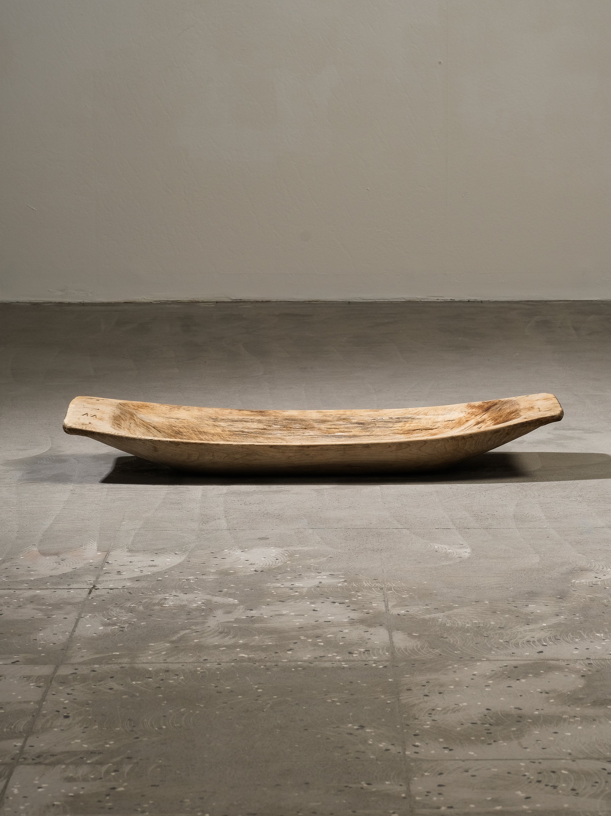 Large Antique Swedish Folk Art Trough Bowl / 19th Century Rustic Decorative Dish