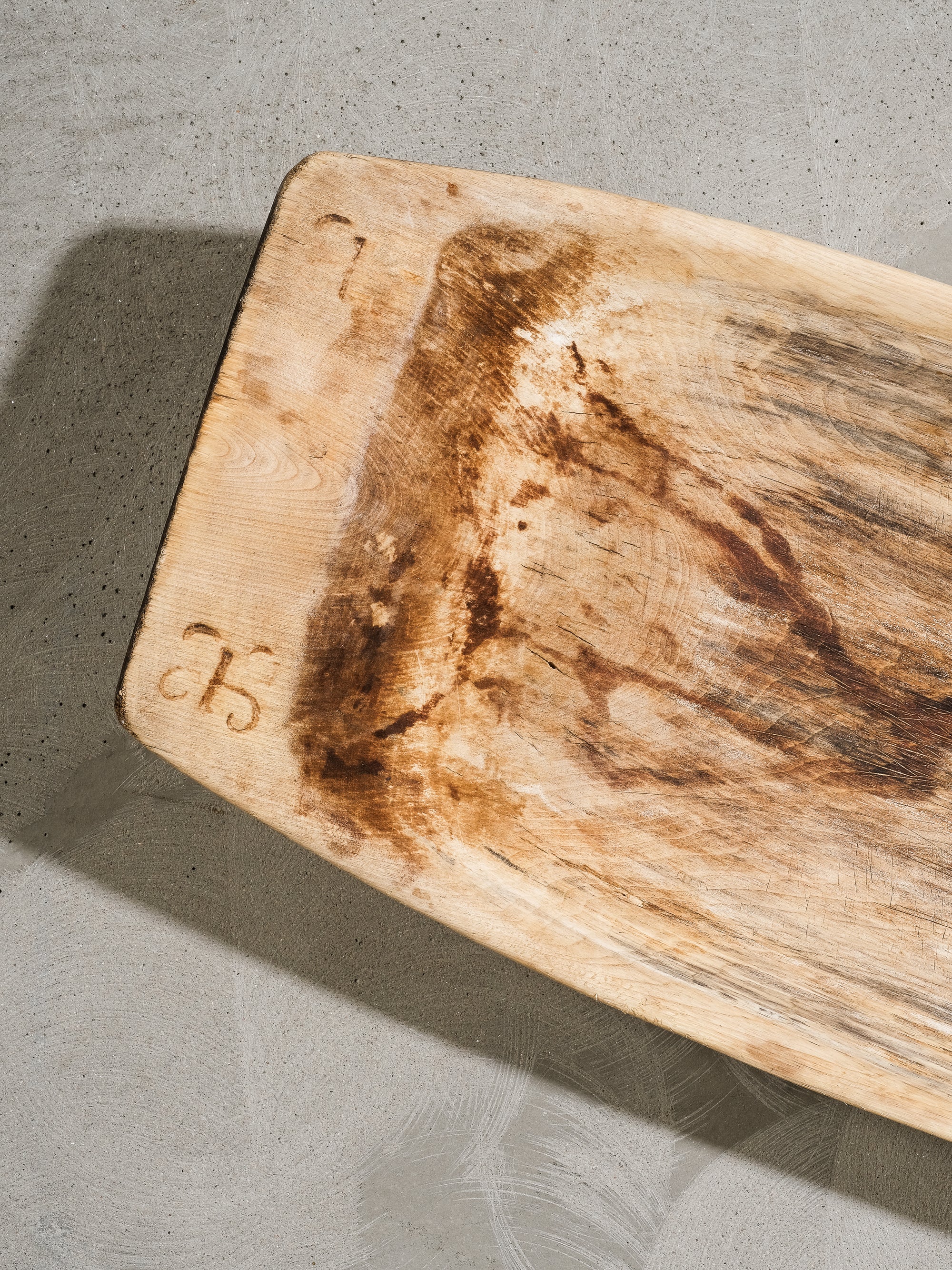 Large Antique Swedish Folk Art Trough Bowl / 19th Century Rustic Decorative Dish