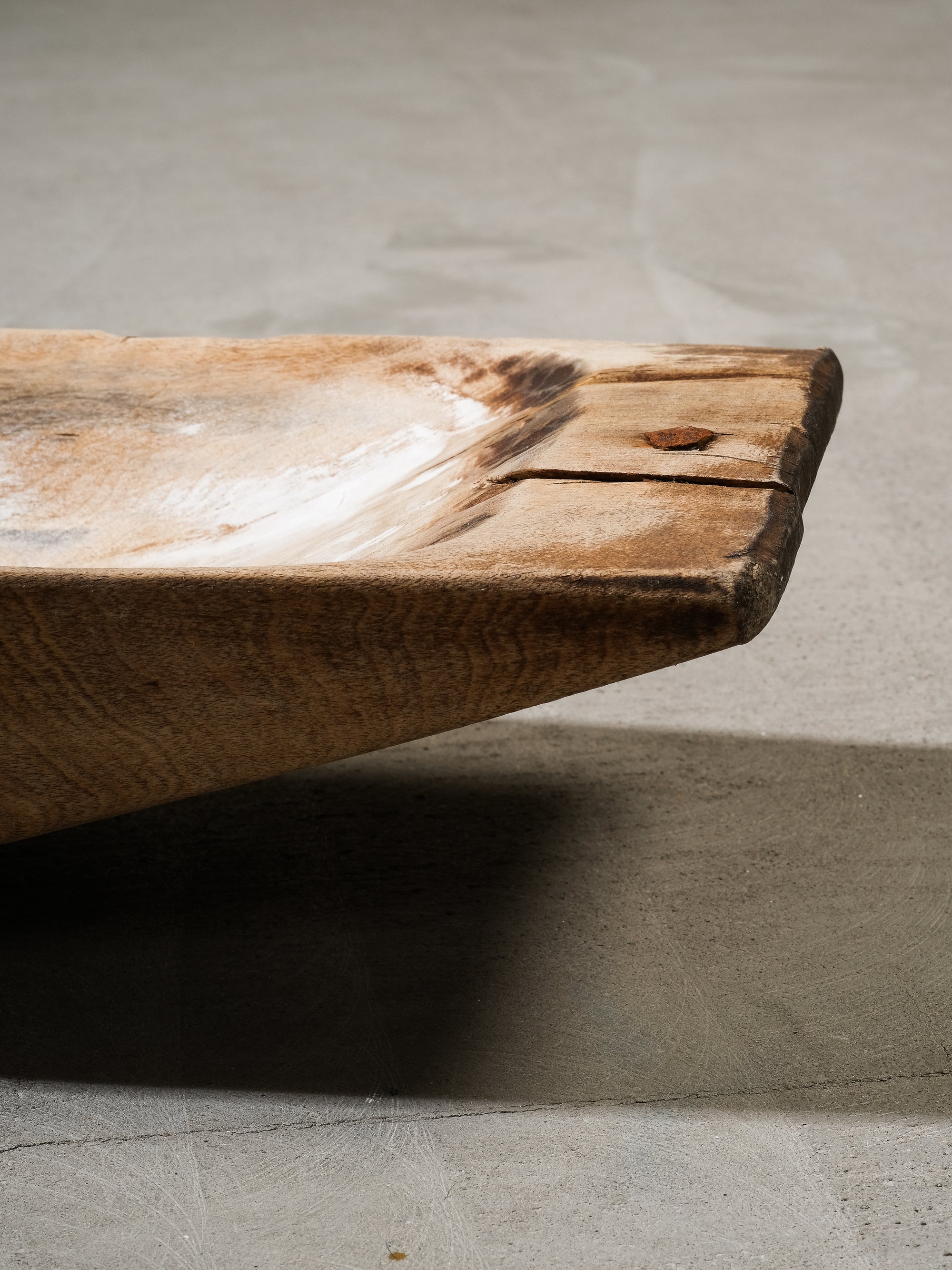 Large Antique Swedish Folk Art Trough Bowl / 19th Century Rustic Decorative Dish