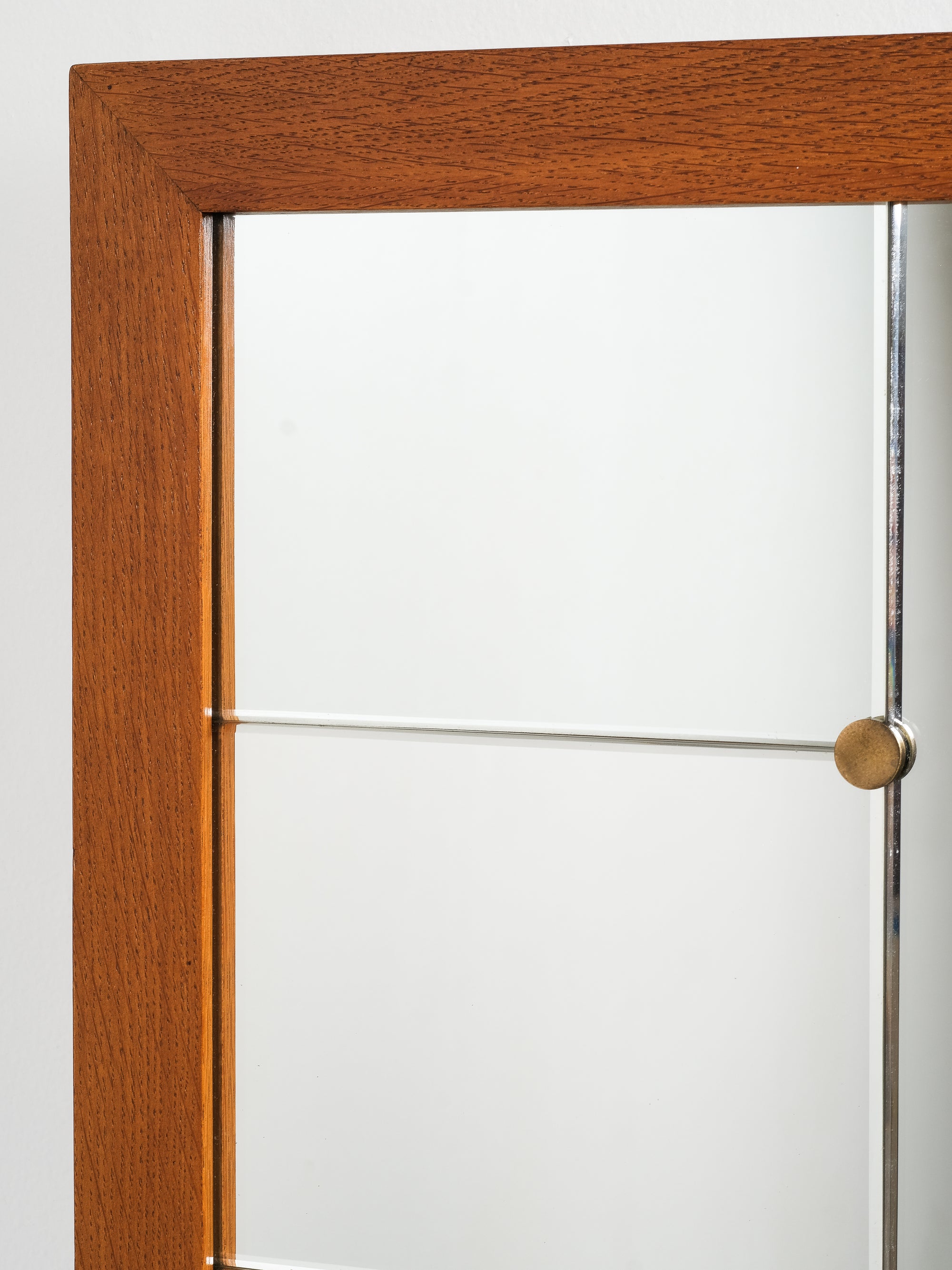 Large Swedish Mid-Century Wall Mirror, Glas &amp; Trä Hovmantorp, Sweden