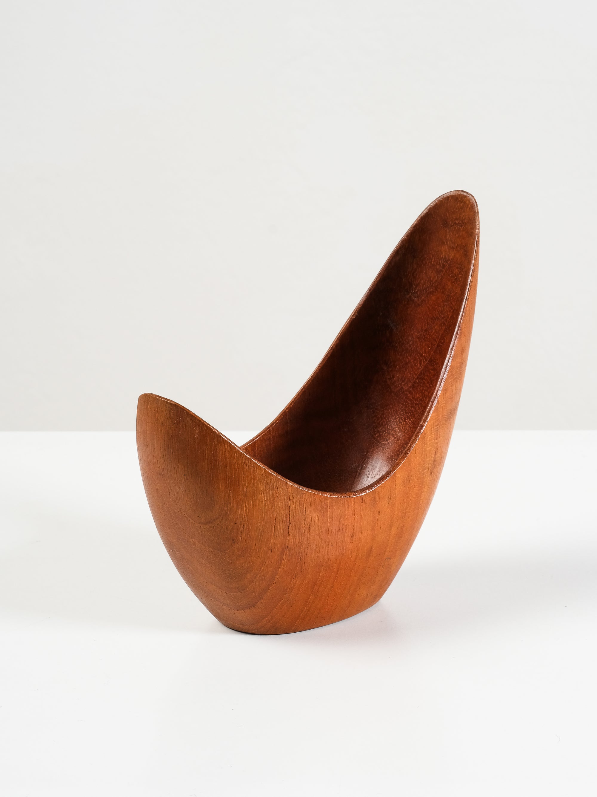 Stig Sandqvist Sculpted Teak Bowl, Sweden, 1950s