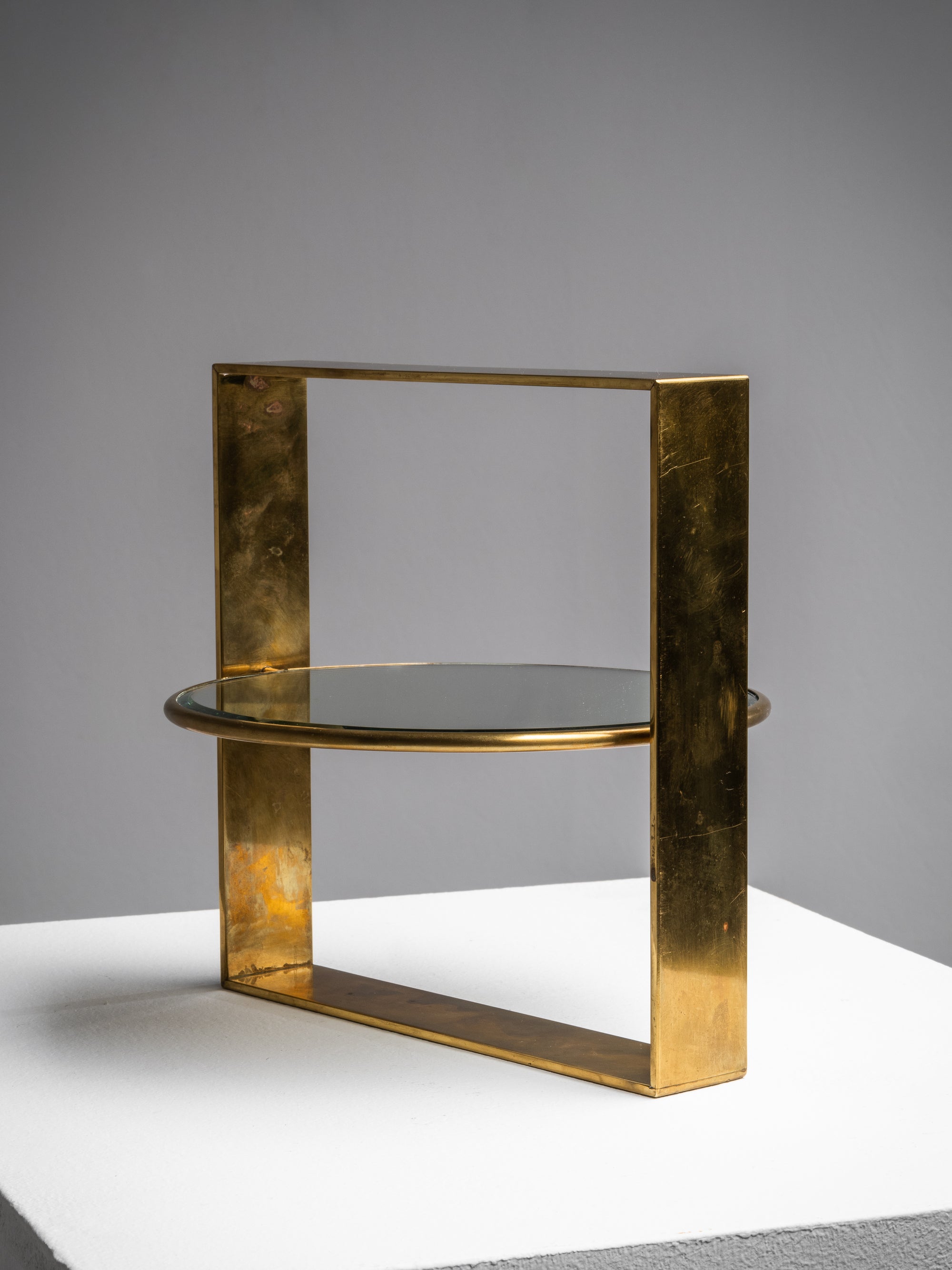 Mid-Century Modern Brass Framed Table Mirror, Finland, 1950s