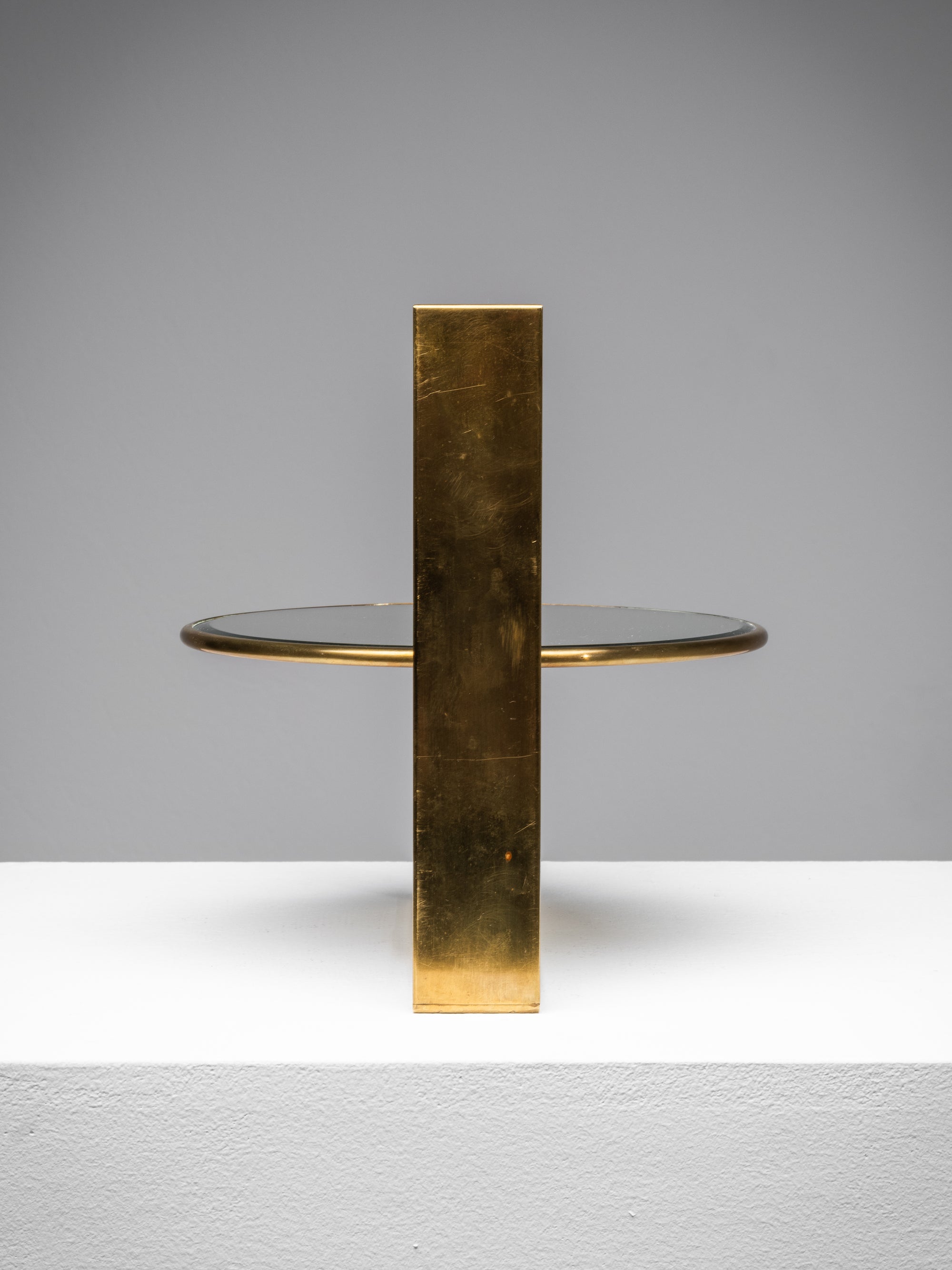 Mid-Century Modern Brass Framed Table Mirror, Finland, 1950s