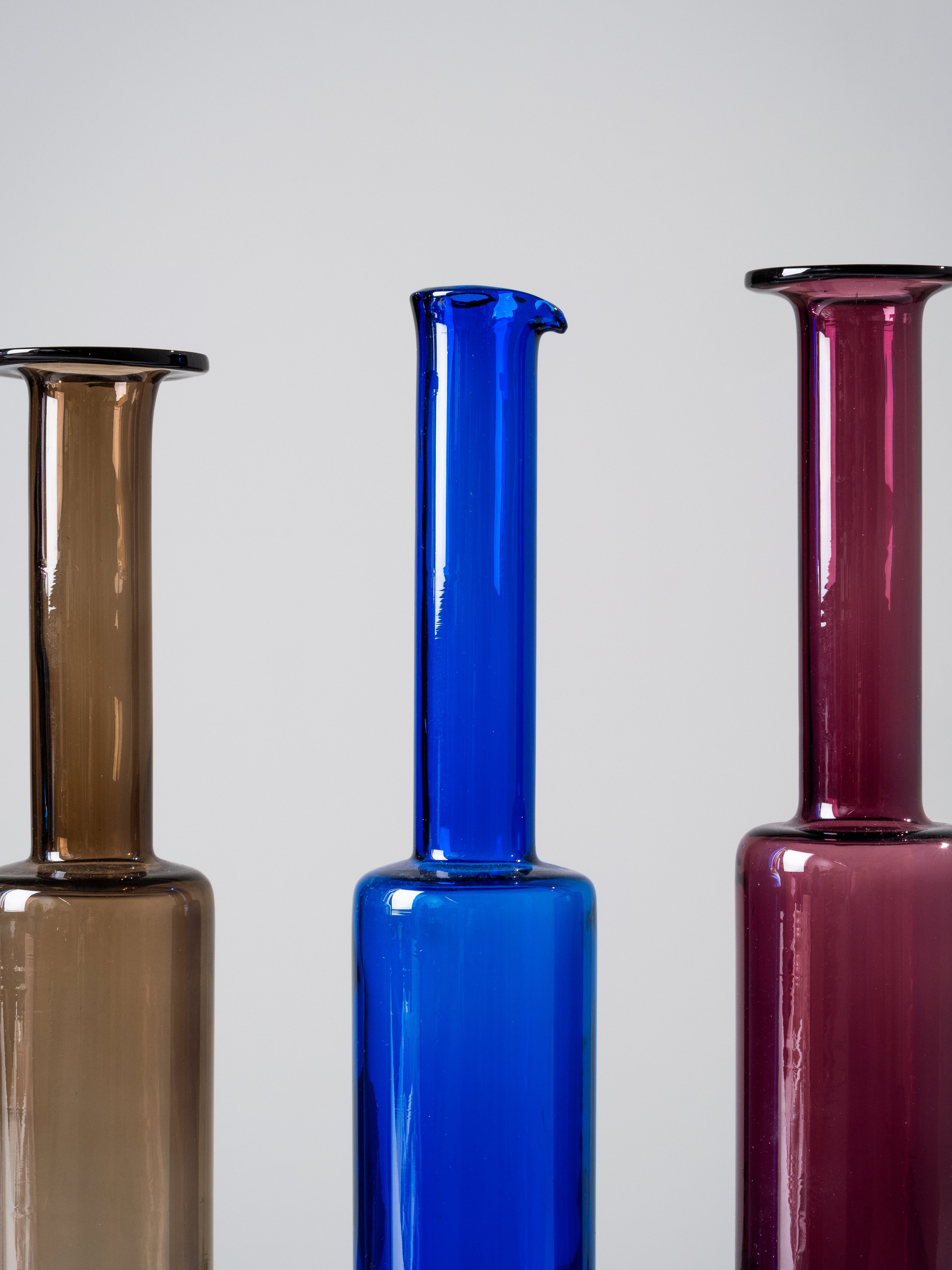 Set of 12 Glass Bottles by Nanny Still, Riihimäen Lasi, Finland