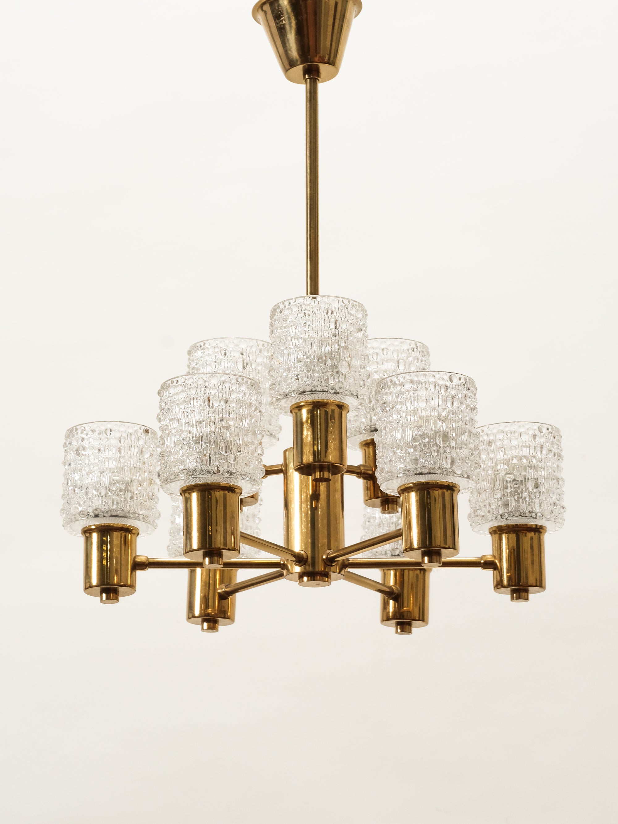 Mid-Century Brass Chandelier